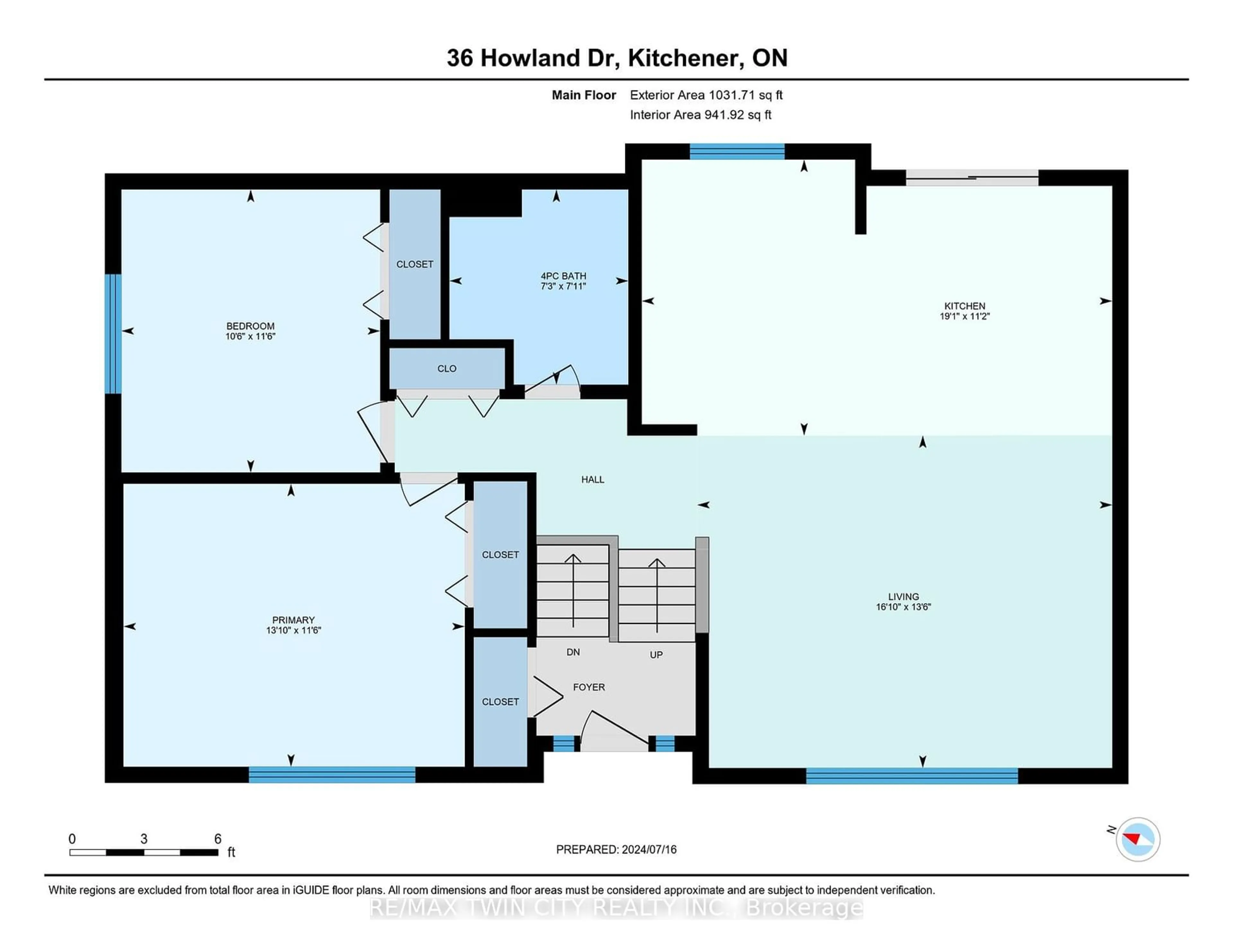 Floor plan for 36 Howland Dr, Kitchener Ontario N2E 1G3