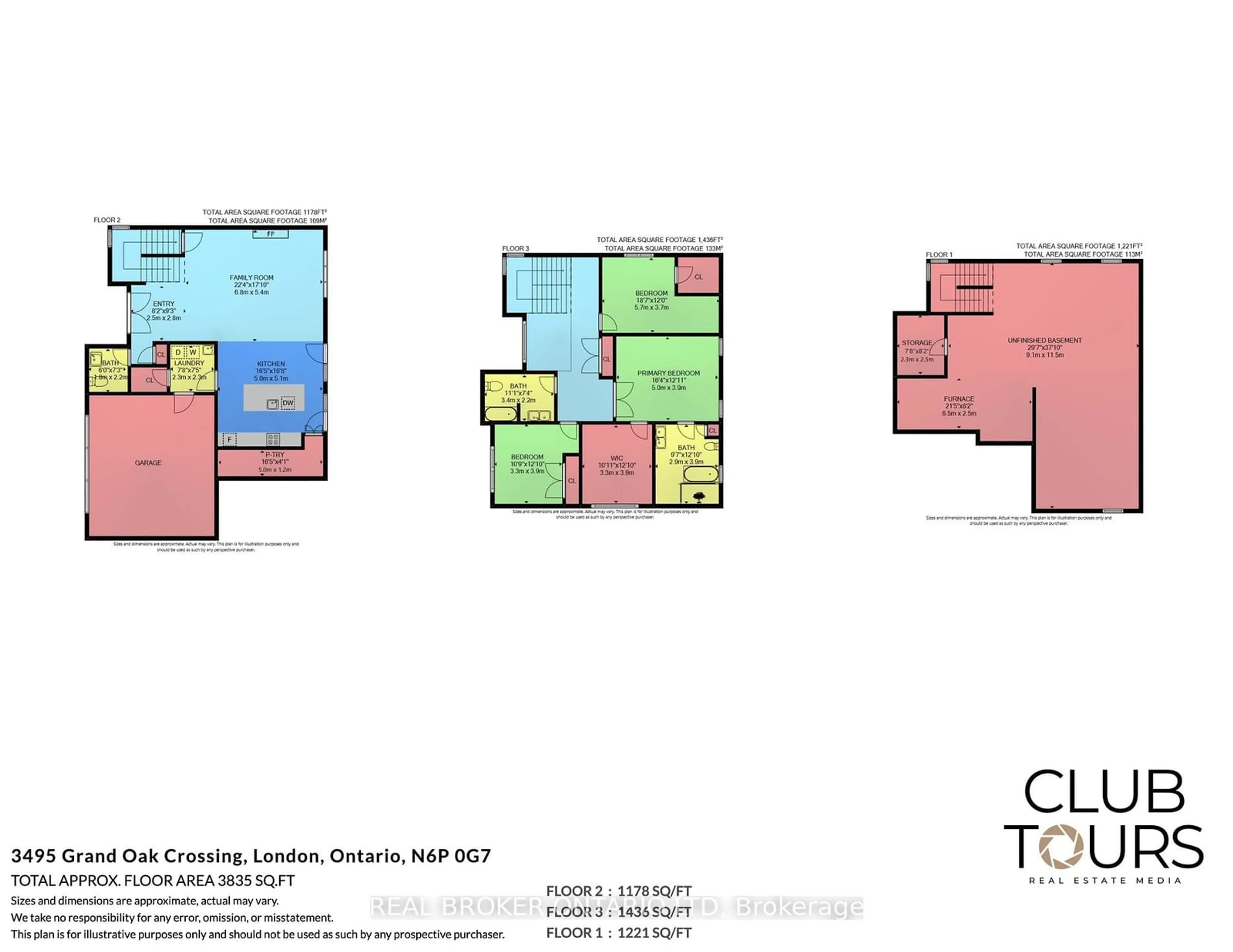 Floor plan for 3495 Grand Oak Cross, London Ontario N6P 1H6