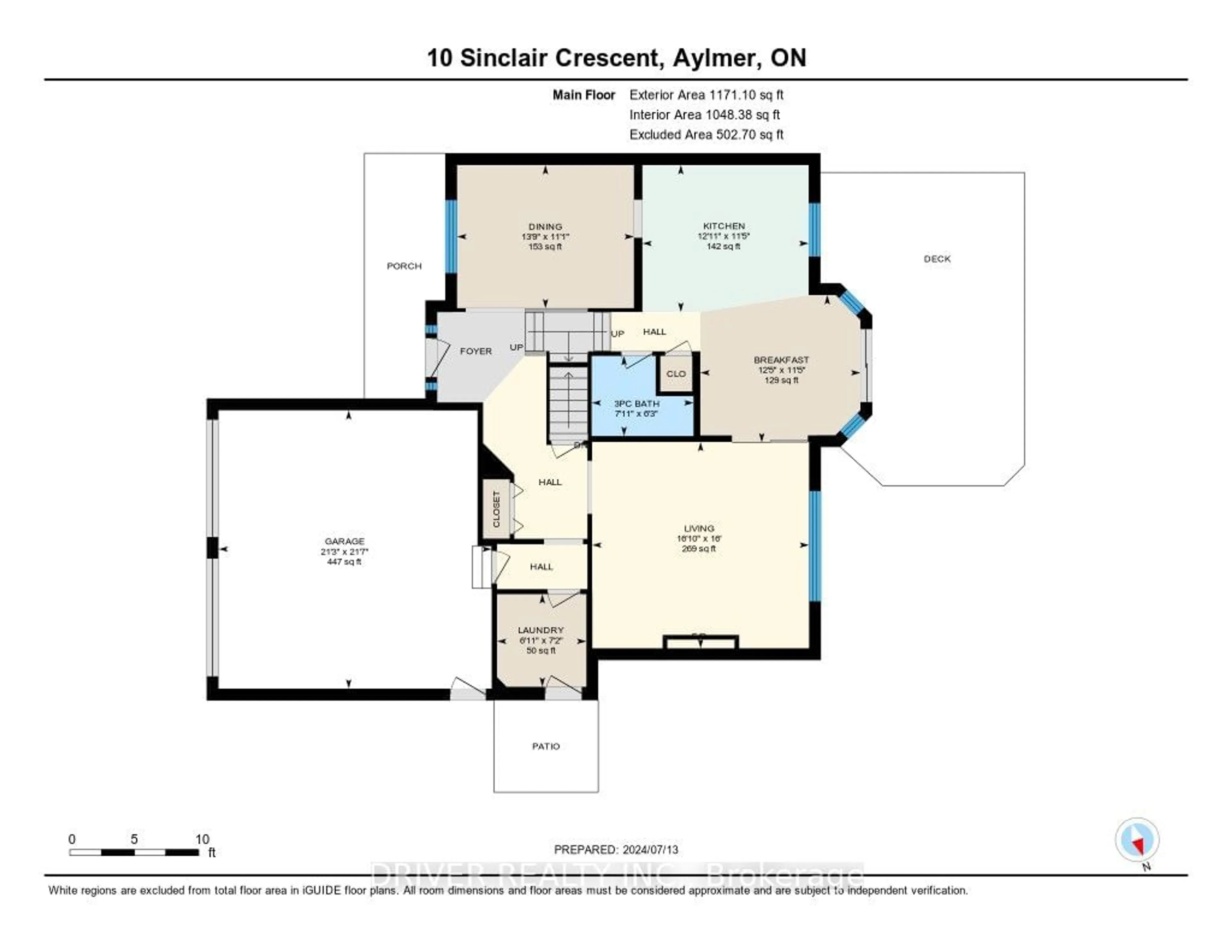 Floor plan for 10 Sinclair Cres, Aylmer Ontario N5H 3B7