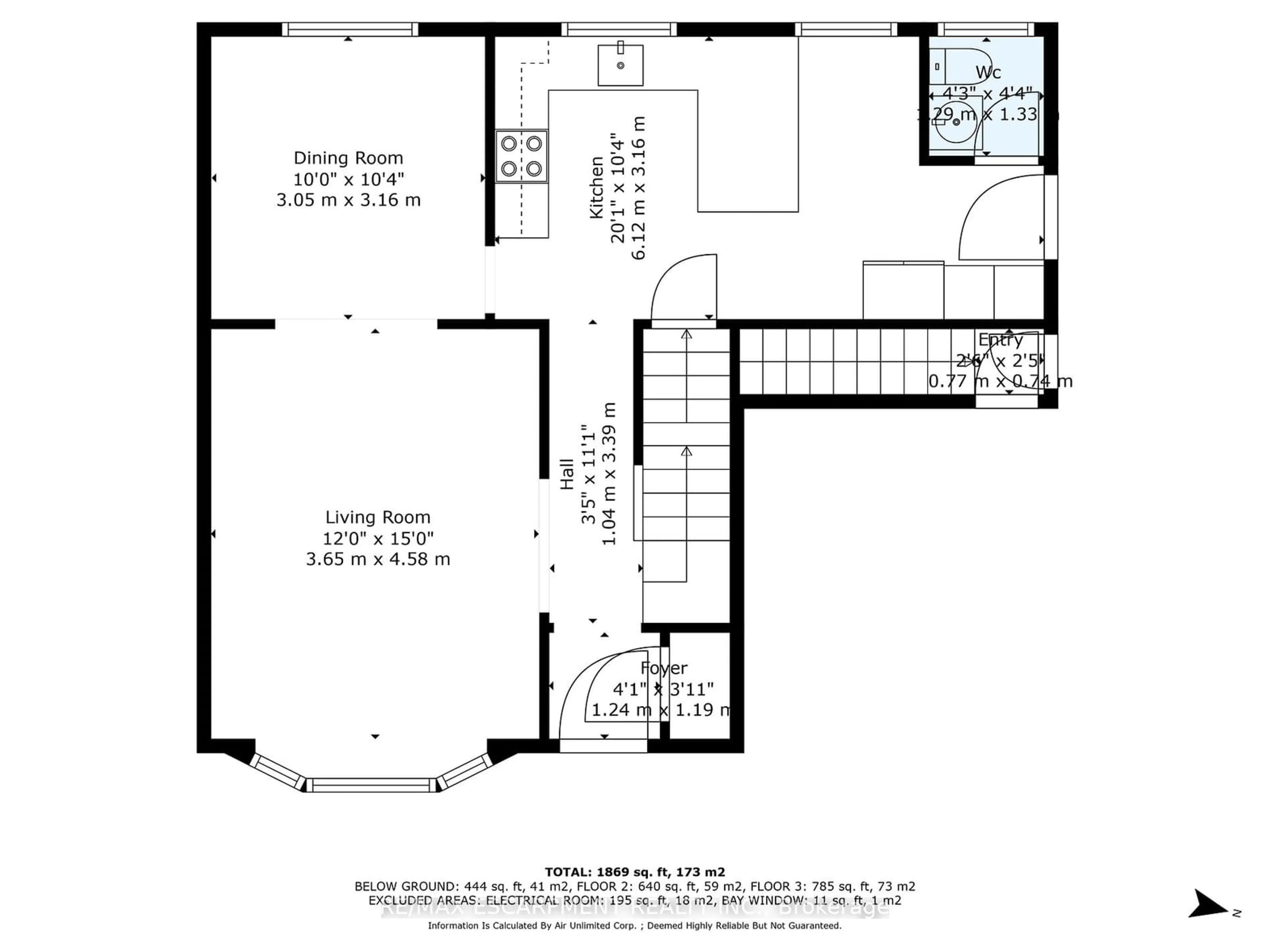 Floor plan for 13 Delsey St, Hamilton Ontario L9H 1R9