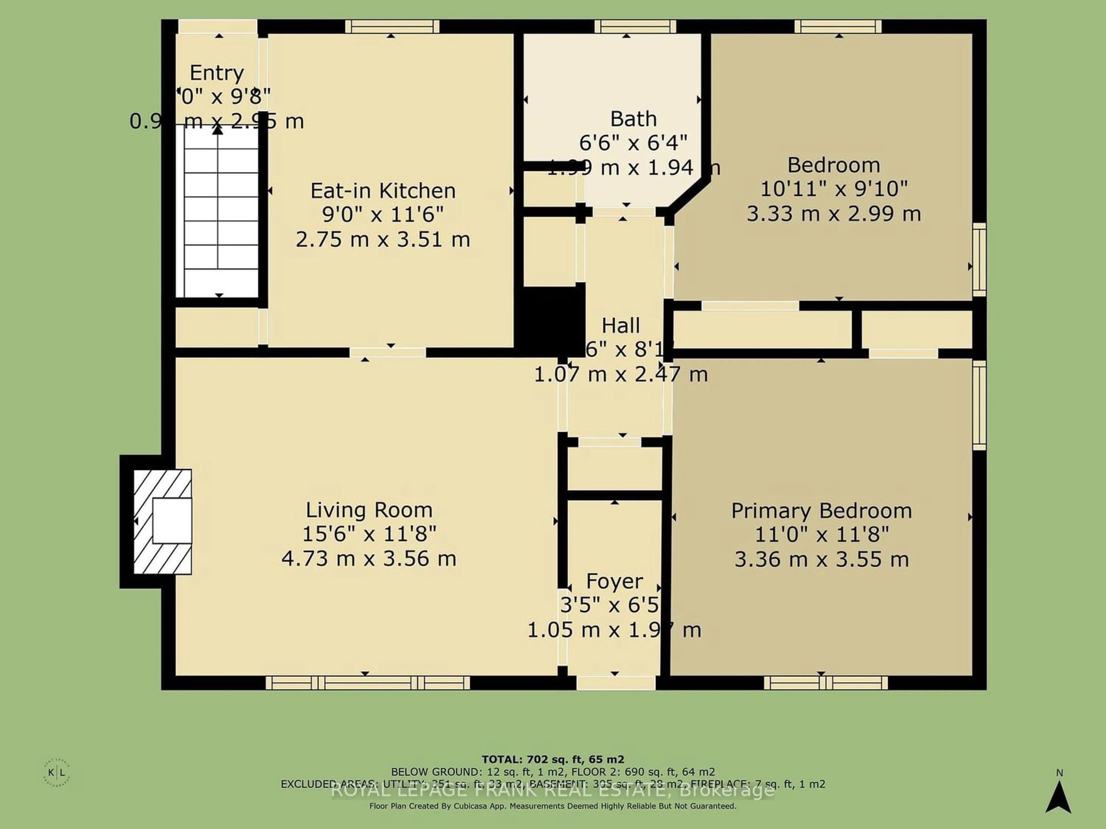 Floor plan for 66 Morrow St, Peterborough Ontario K9J 1X3