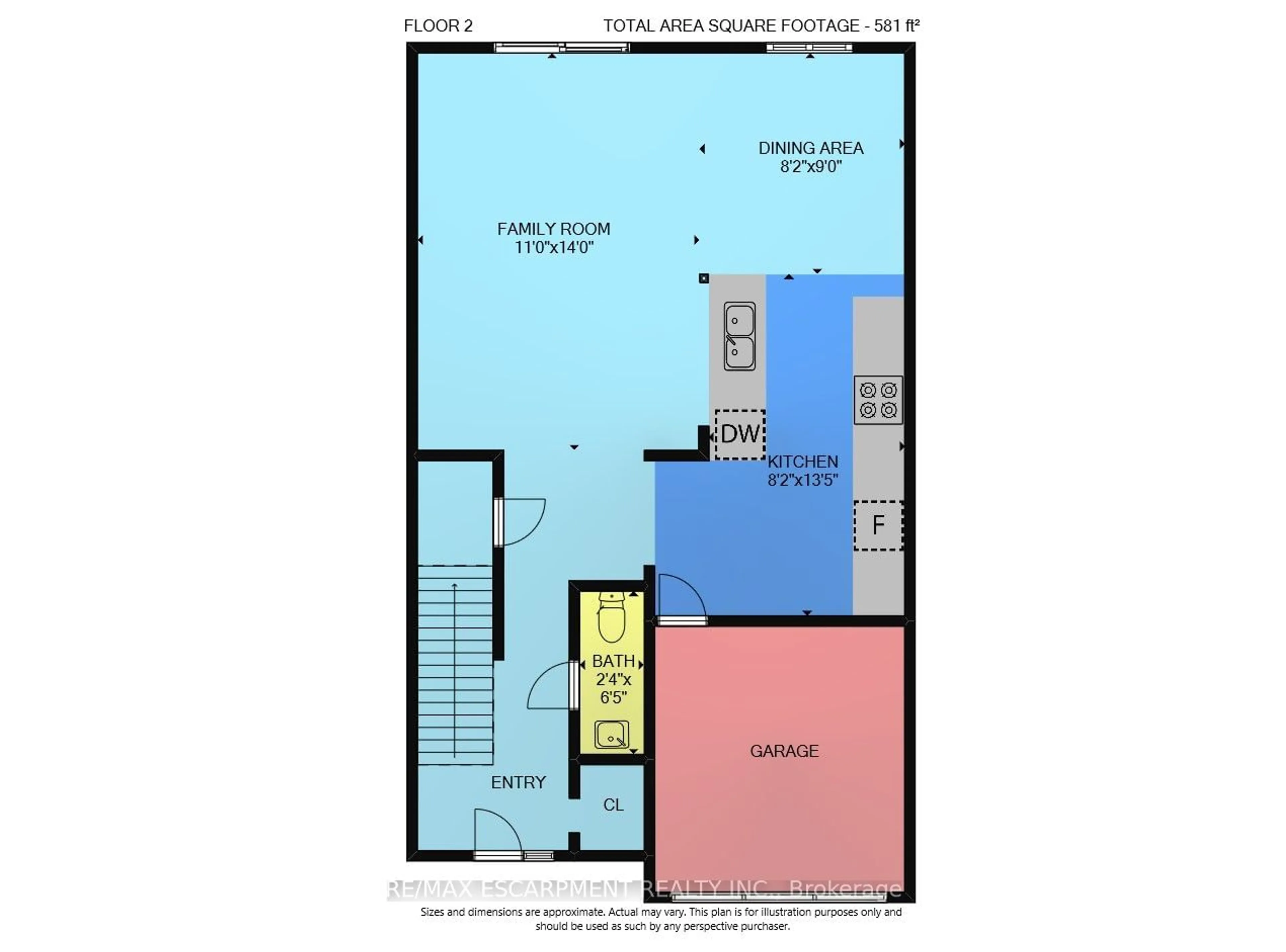 Floor plan for 150 Gateshead Cres #55, Hamilton Ontario L8G 4A7