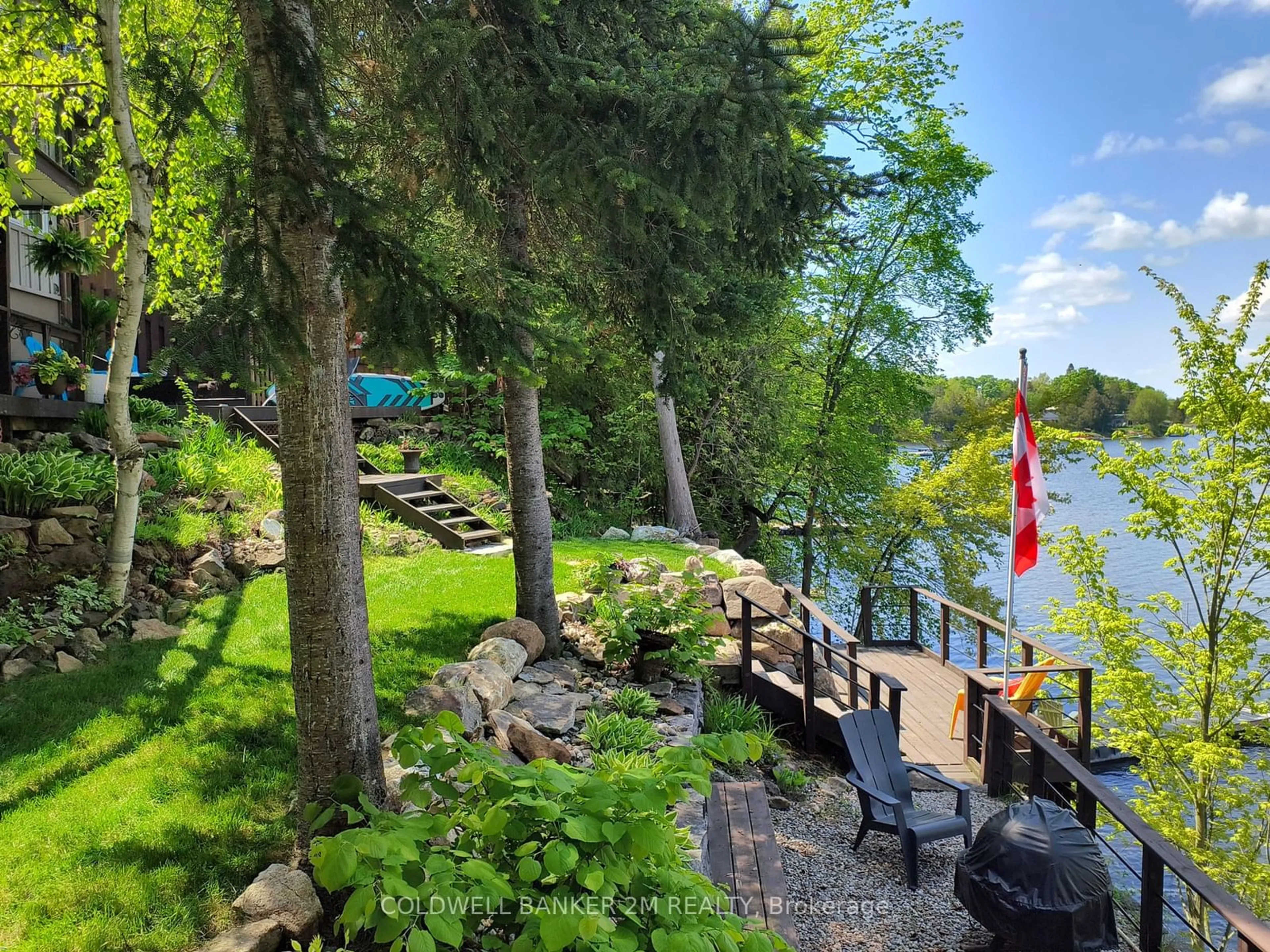 Patio, water/lake/river/ocean view for 1004 Rocky Shore Lane, South Frontenac Ontario K0H 1W0