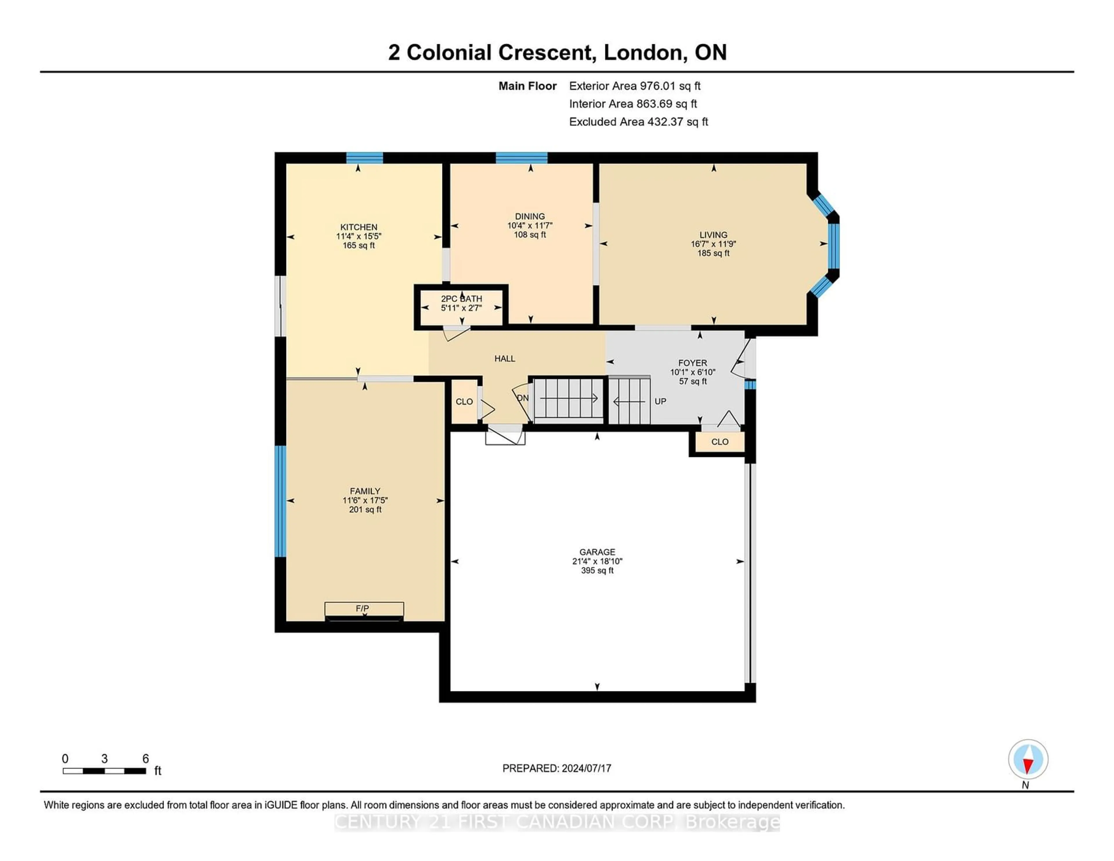 Floor plan for 2 Colonial Cres, London Ontario N6H 4W5