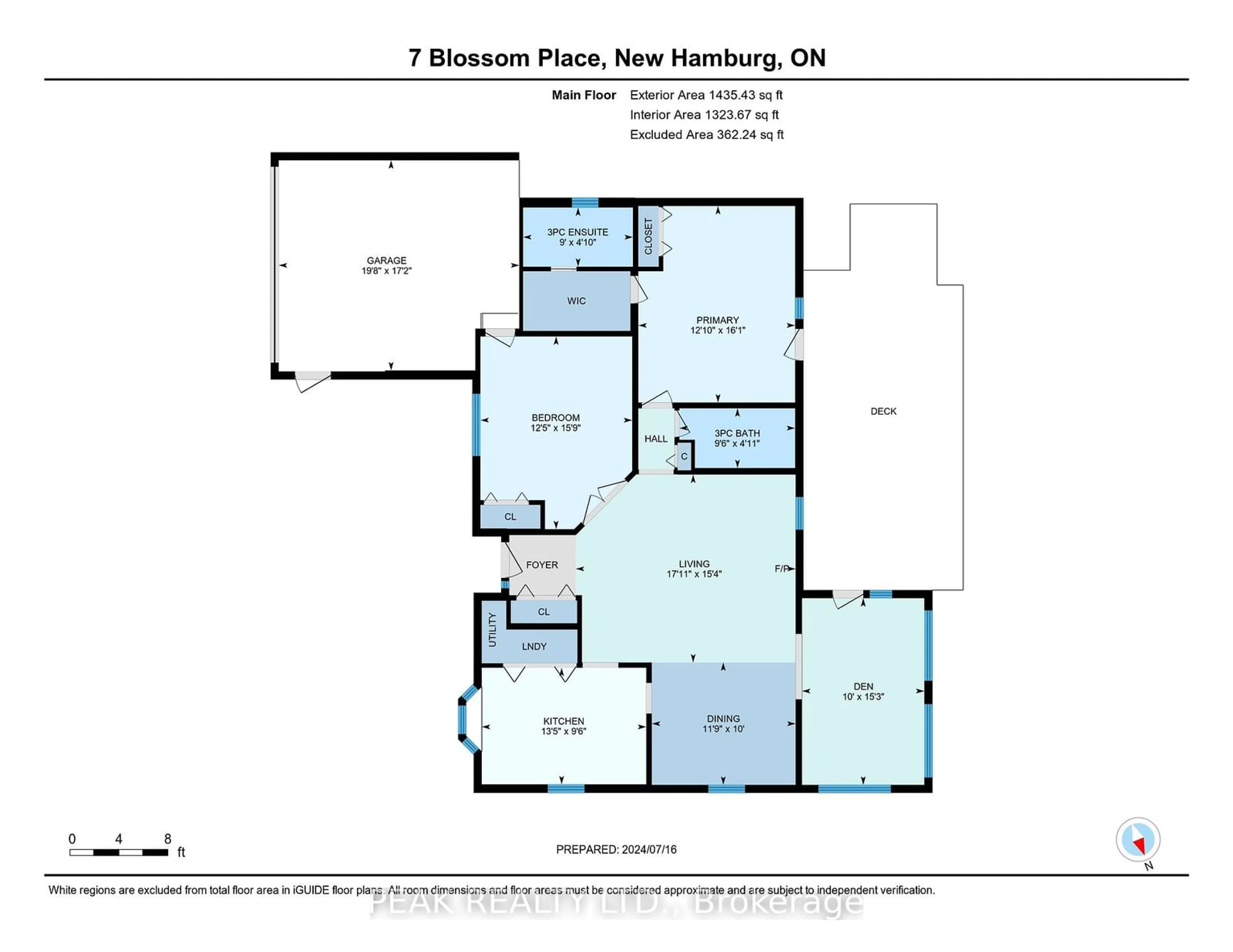 Floor plan for 7 Blossom Pl, Wilmot Ontario N3A 2E8