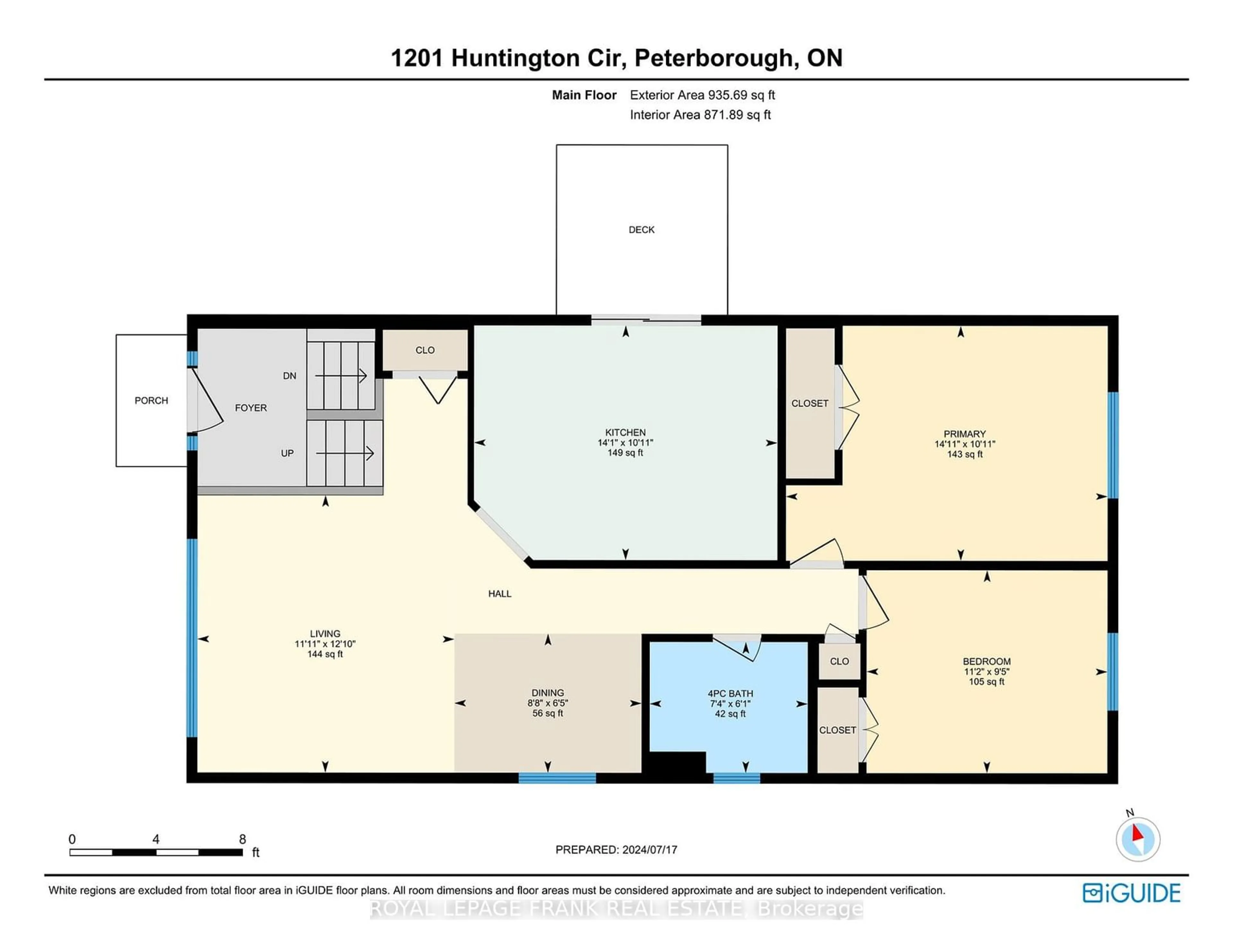 Floor plan for 1201 Huntington Circ, Peterborough Ontario K9K 2B8