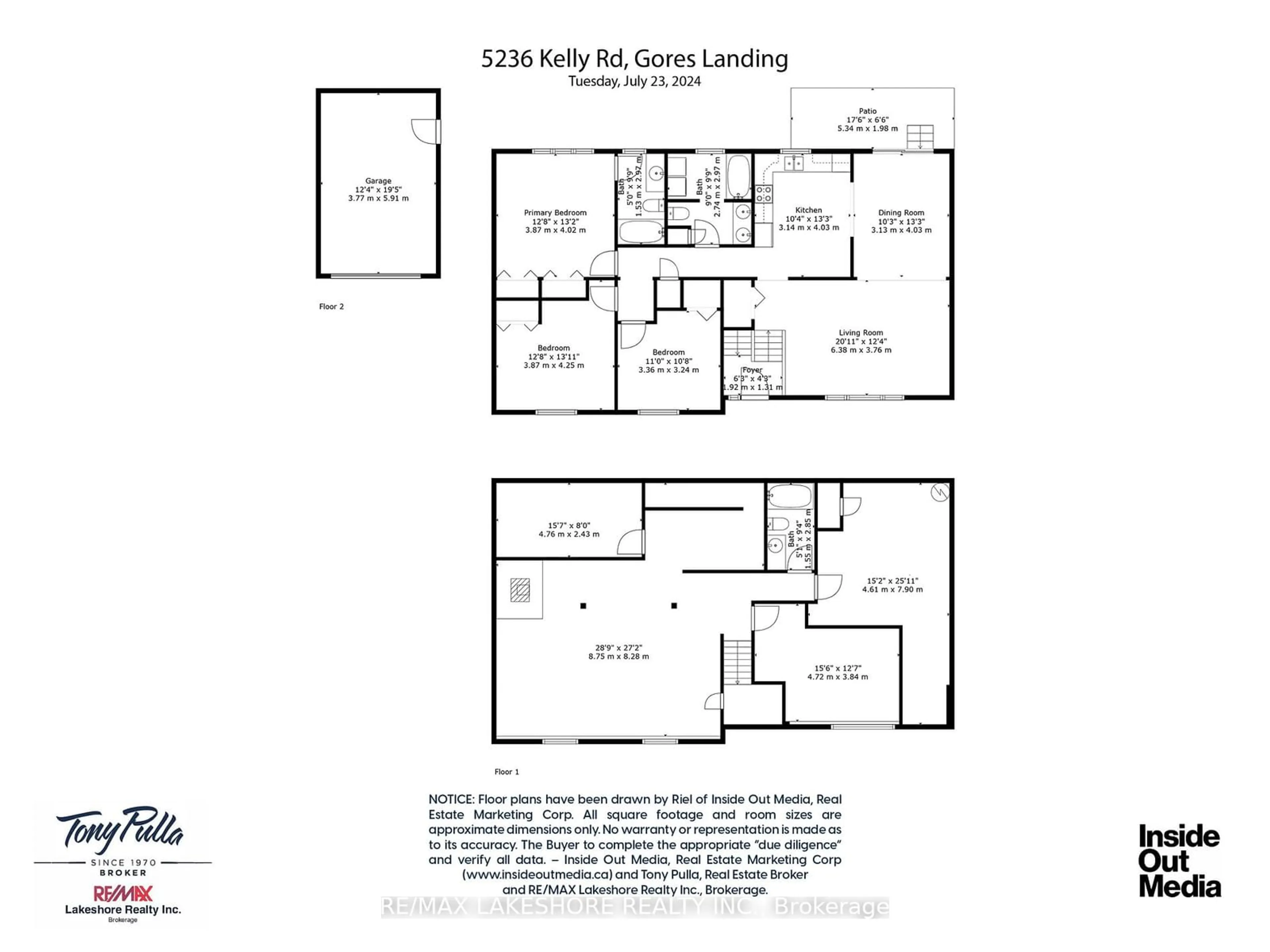 Floor plan for 5236 KELLY Rd, Hamilton Township Ontario K0K 2E0