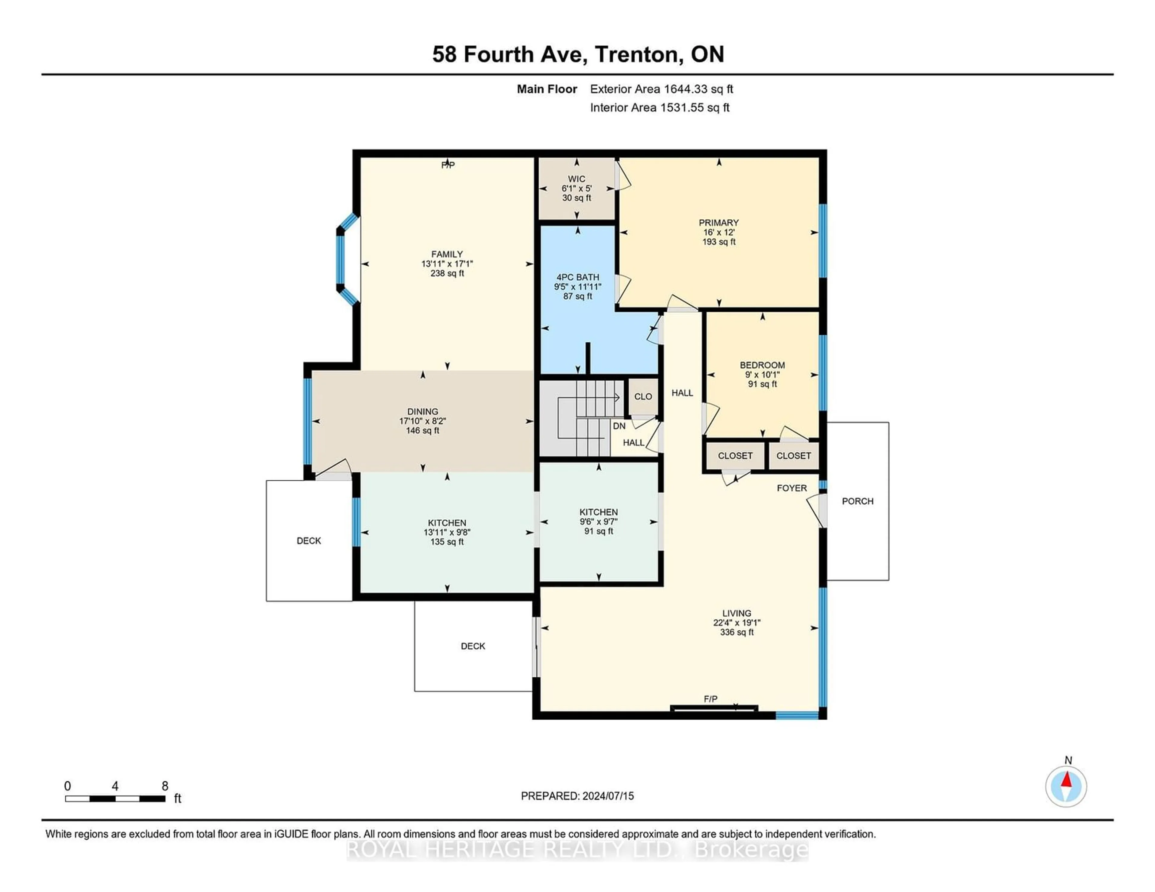 Floor plan for 58 Fourth Ave, Quinte West Ontario K8V 5N7