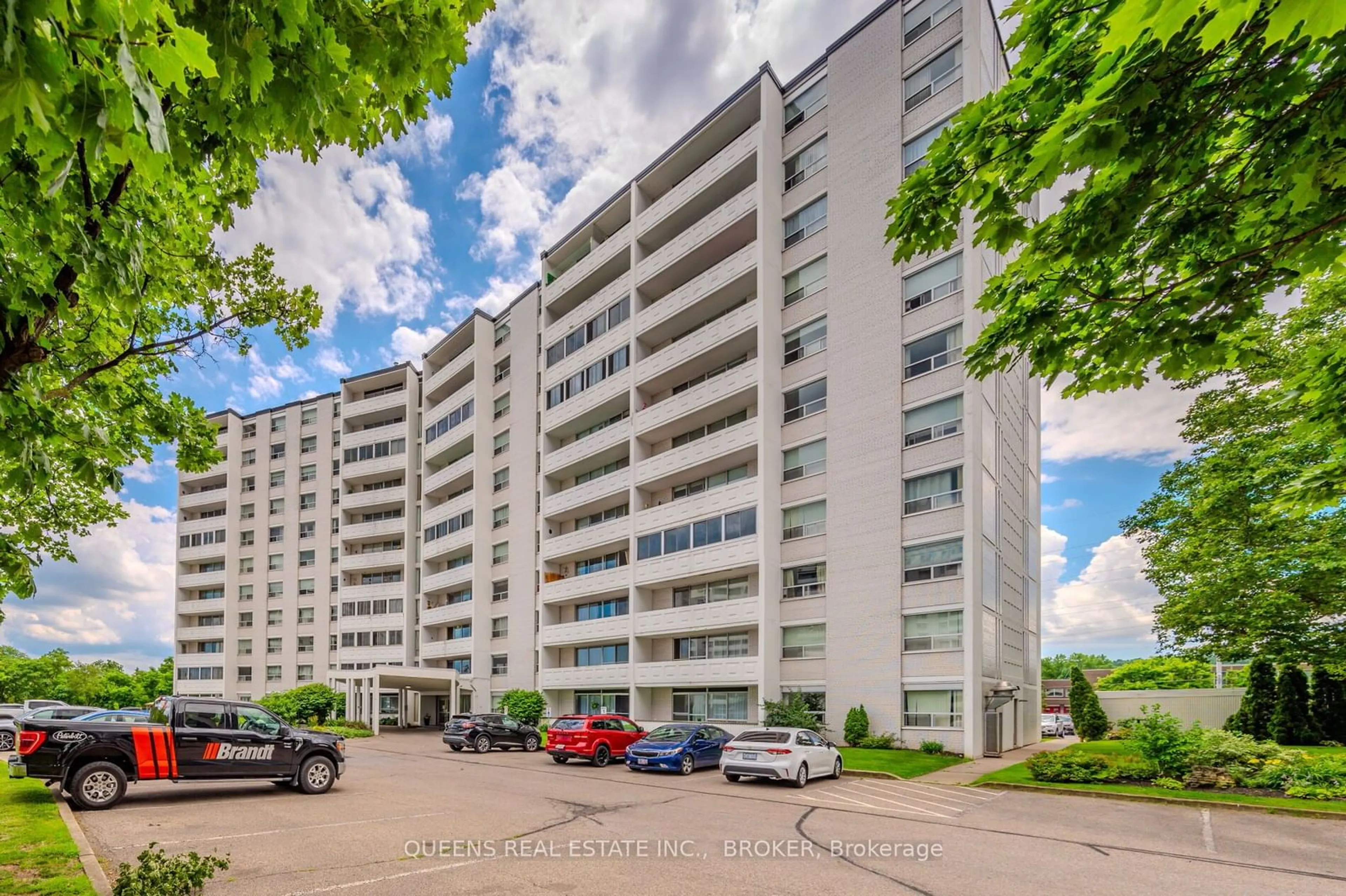 A pic from exterior of the house or condo, the street view for 35 TOWERING HEIGHTS Blvd #608, St. Catharines Ontario L2R 3G7