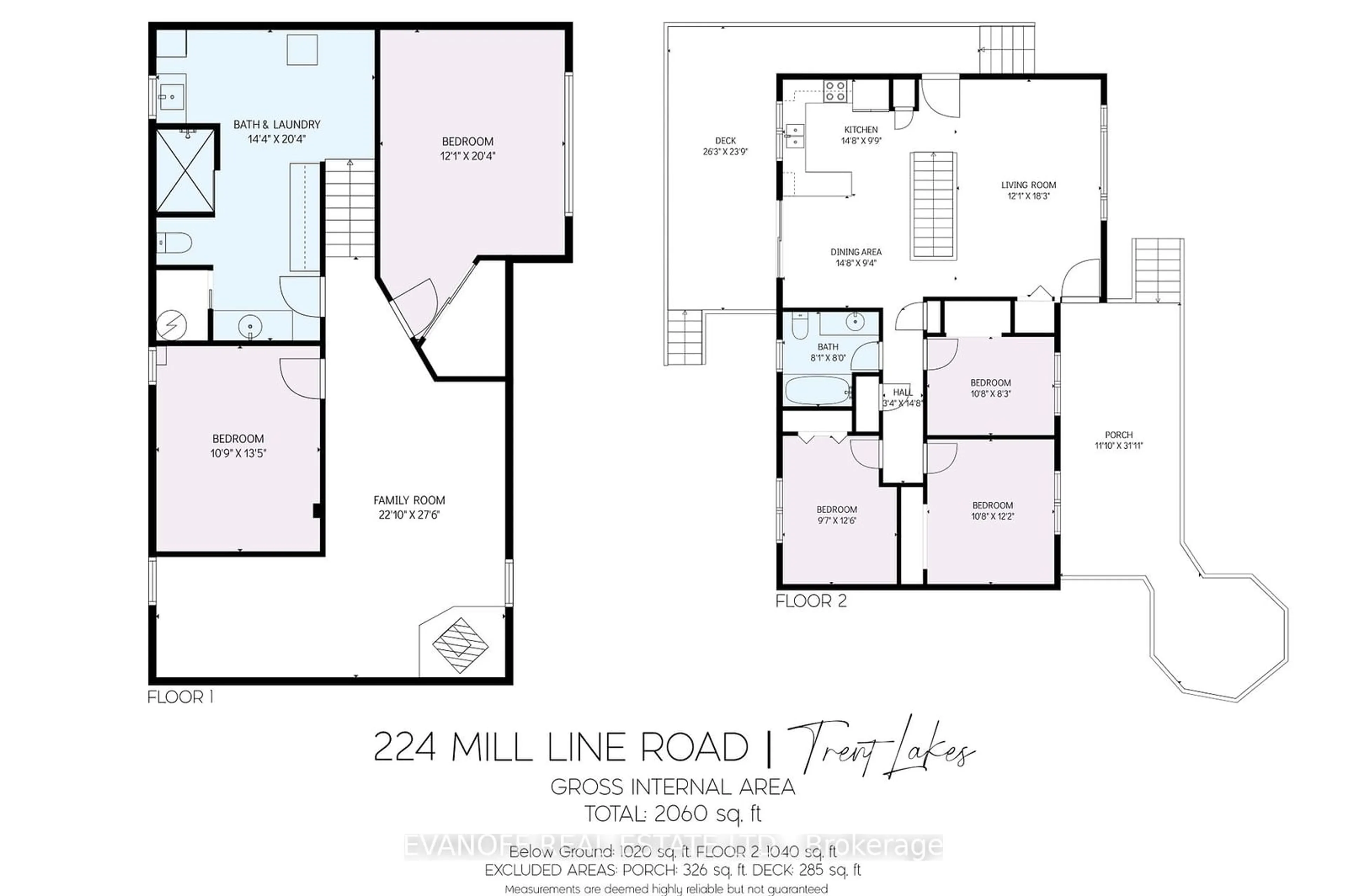 Floor plan for 224 Mill Line Rd, Galway-Cavendish and Harvey Ontario K0M 1A0