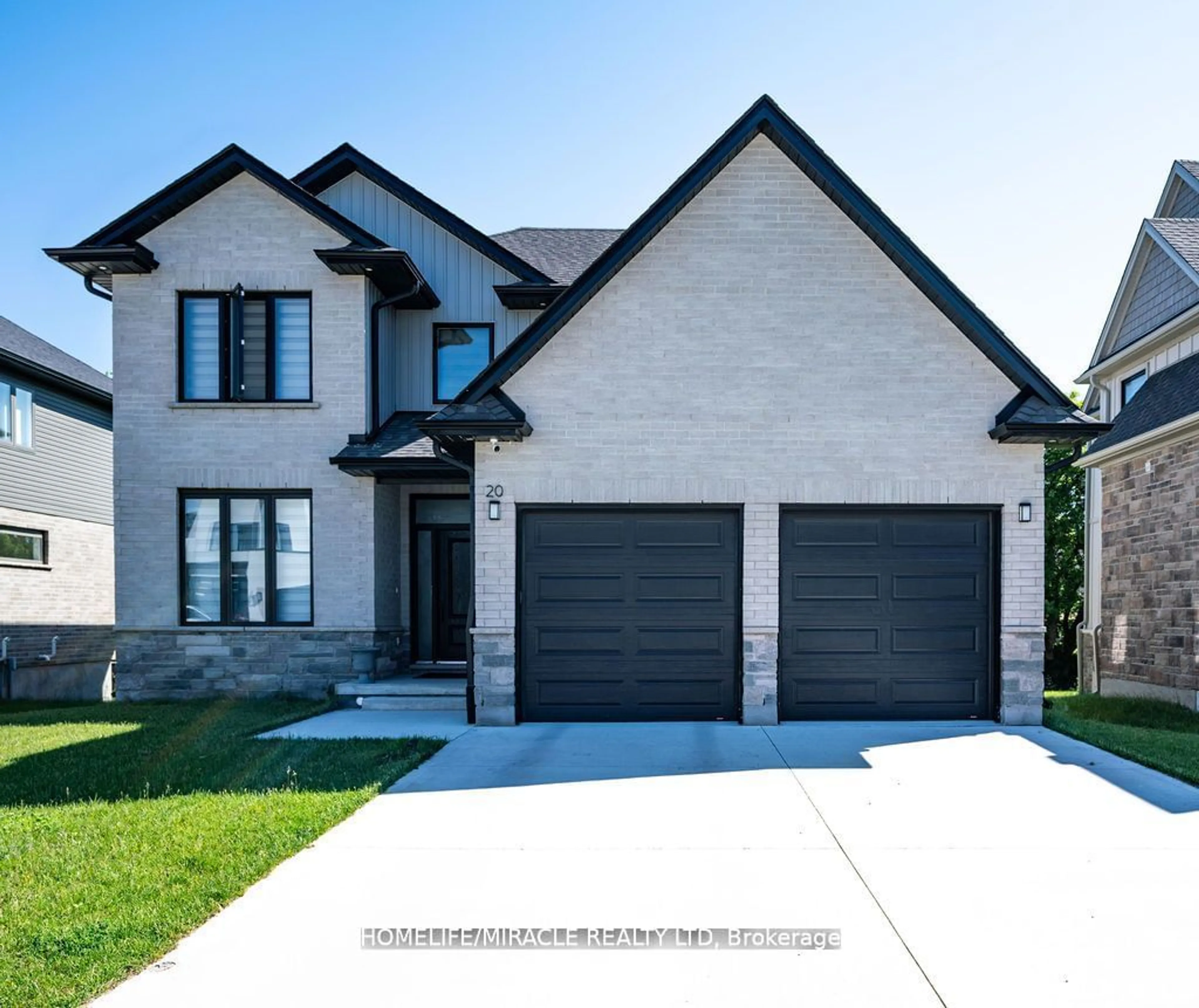 Home with brick exterior material for 20 poole Cres, Middlesex Centre Ontario N0L 1R0