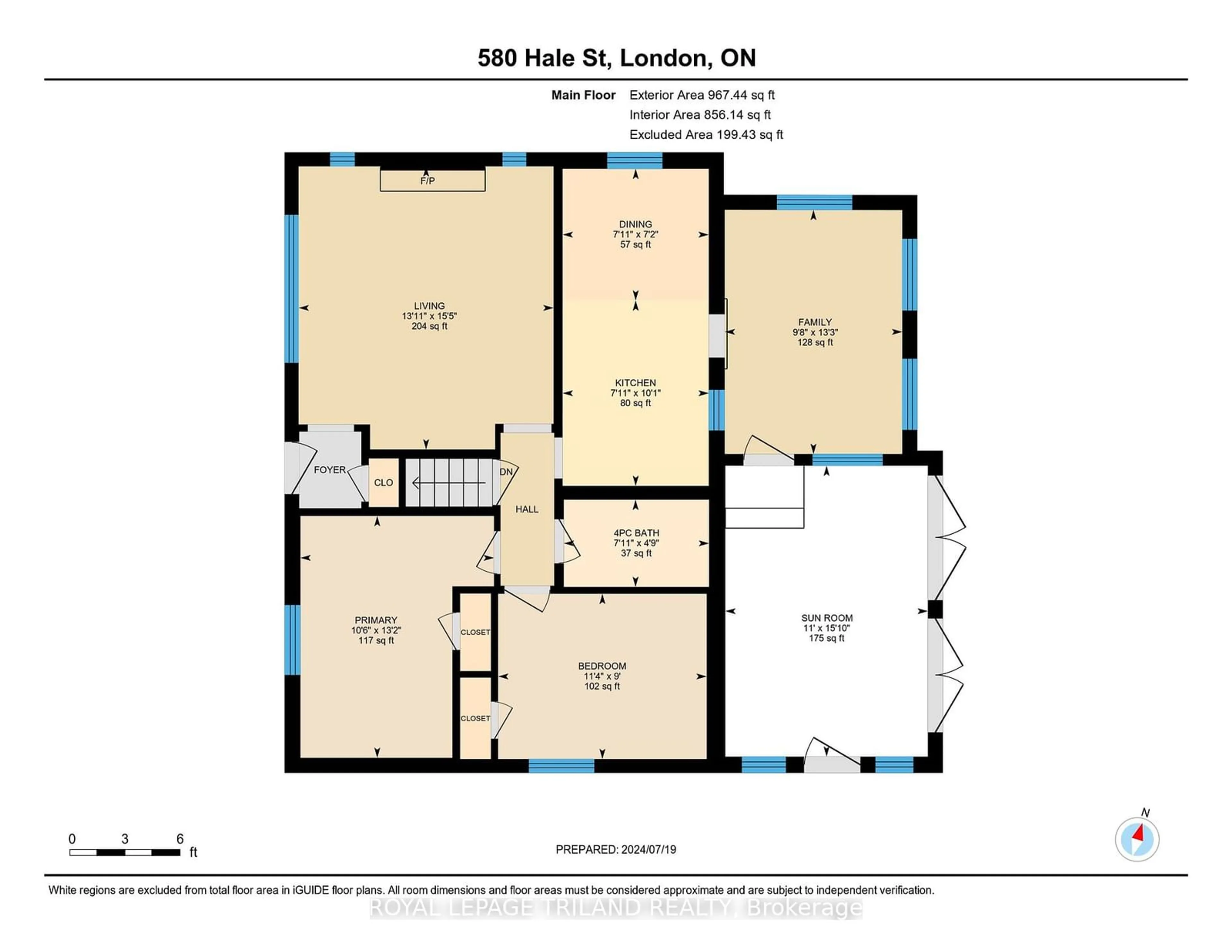 Floor plan for 580 Hale St, London Ontario N5W 1H4