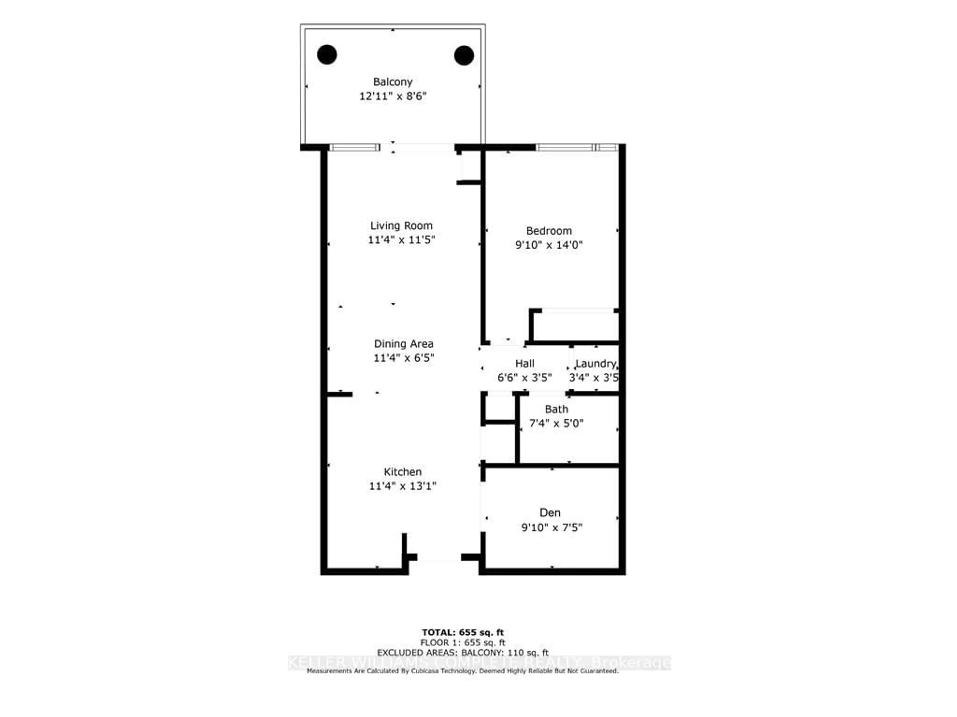 Floor plan for 125 Wilson St #216, Hamilton Ontario L9G 0B3