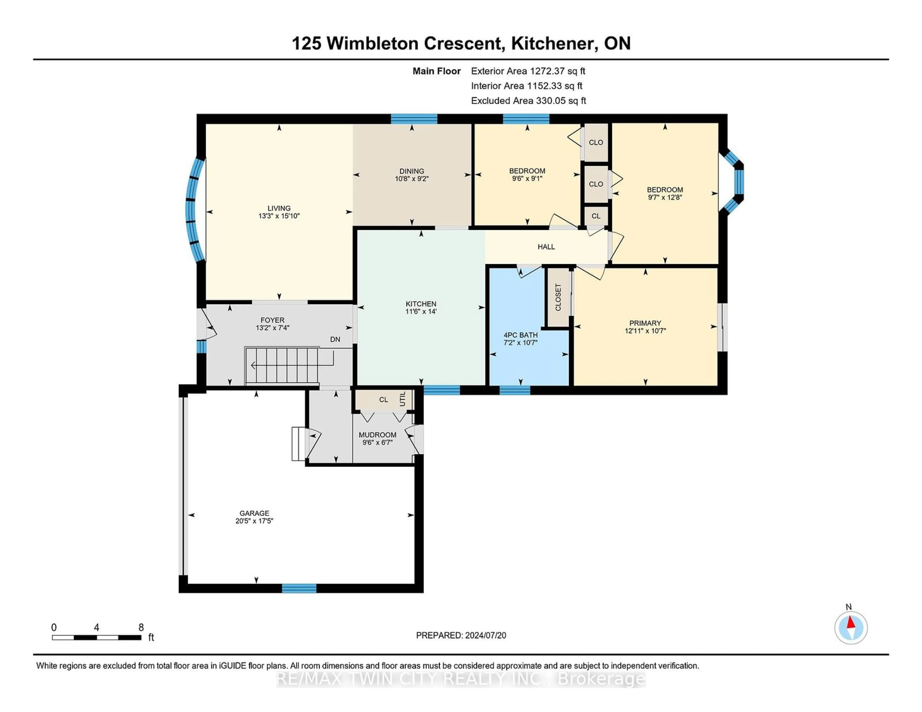 Floor plan for 125 Wimbleton Cres, Kitchener Ontario N2B 3K4