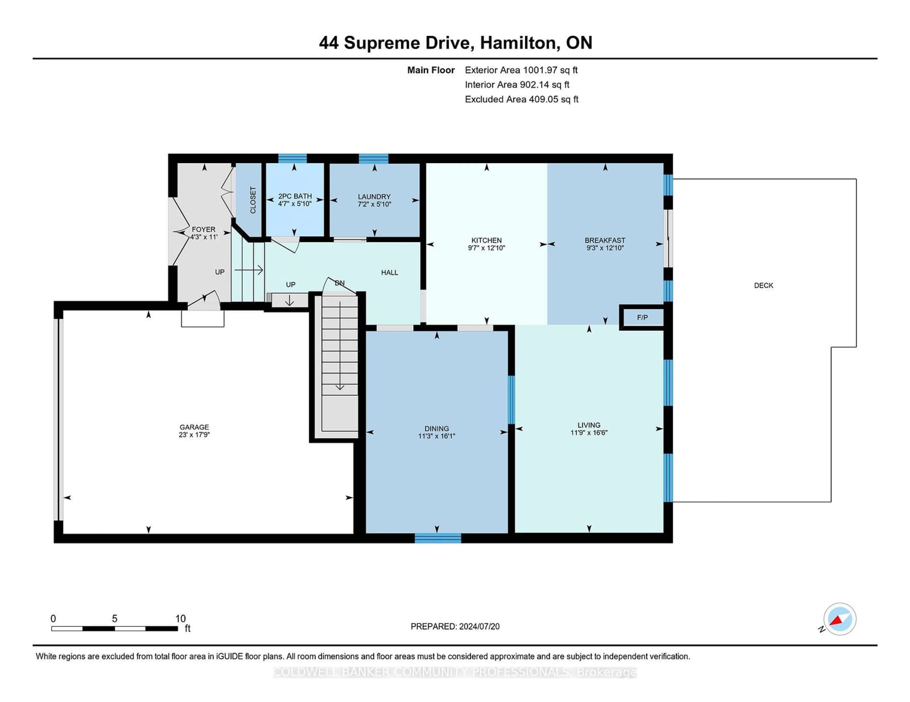 Floor plan for 44 Supreme Dr, Hamilton Ontario L8W 3V7