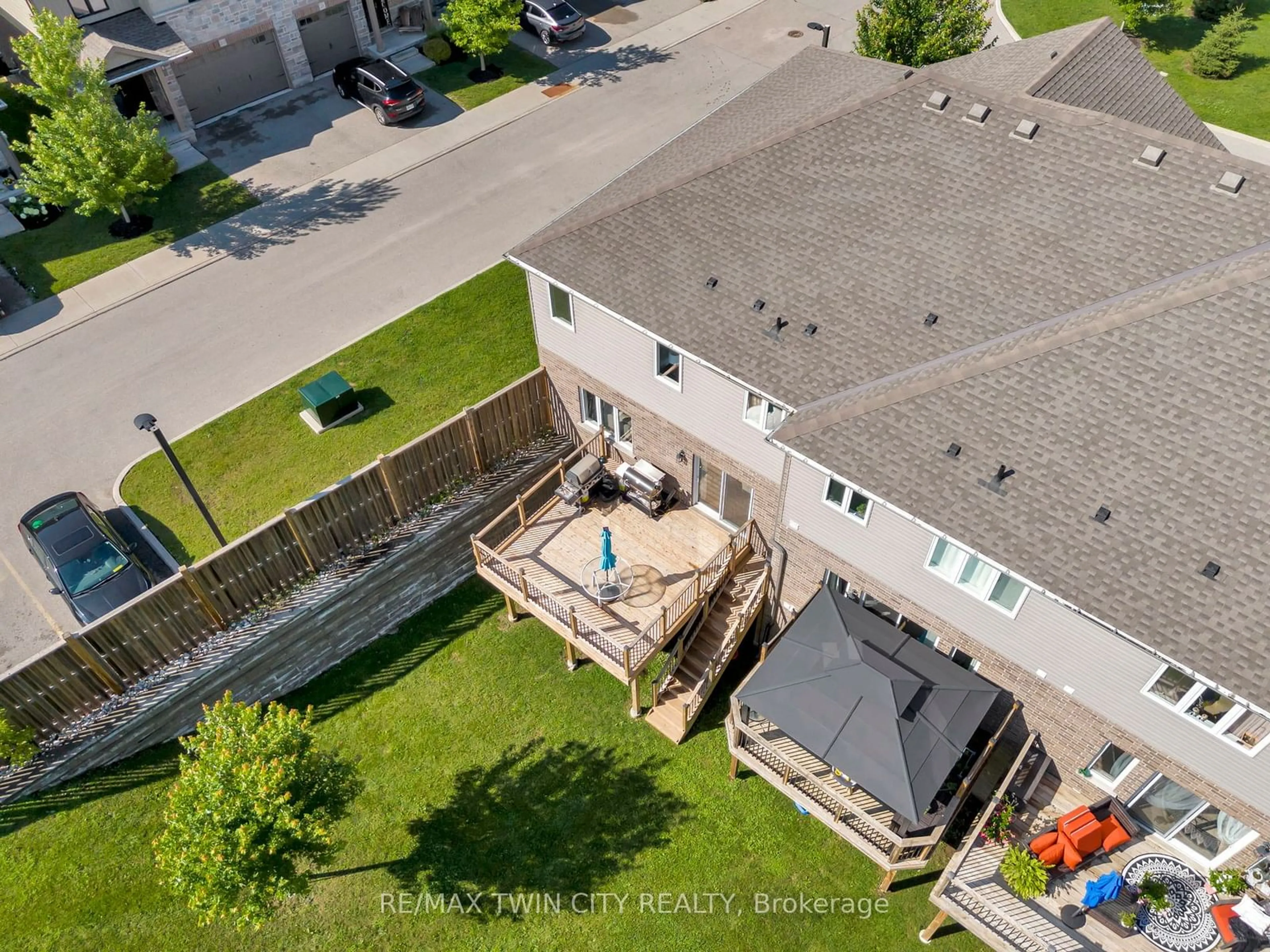 A pic from outside/outdoor area/front of a property/back of a property/a pic from drone, city buildings view from balcony for 50 Bute St #13, North Dumfries Ontario N0B 1E0