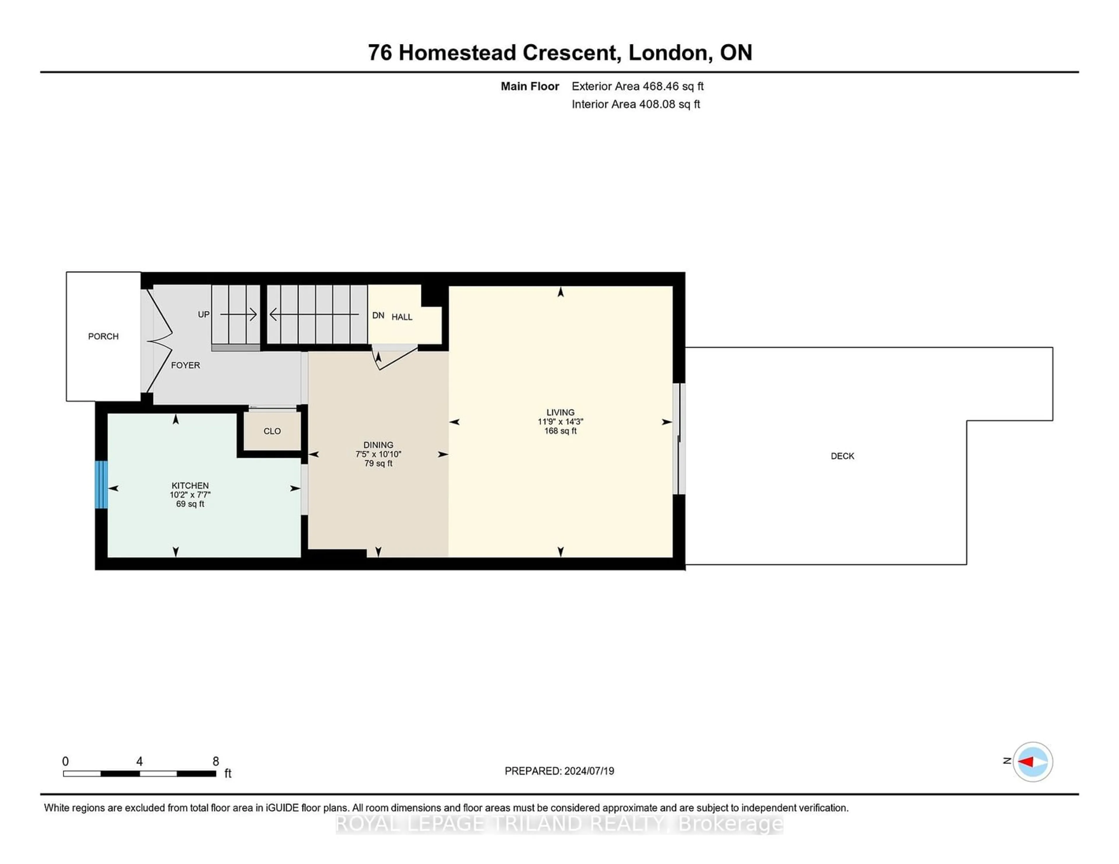 Floor plan for 76 Homestead Cres, London Ontario N6G 2E4