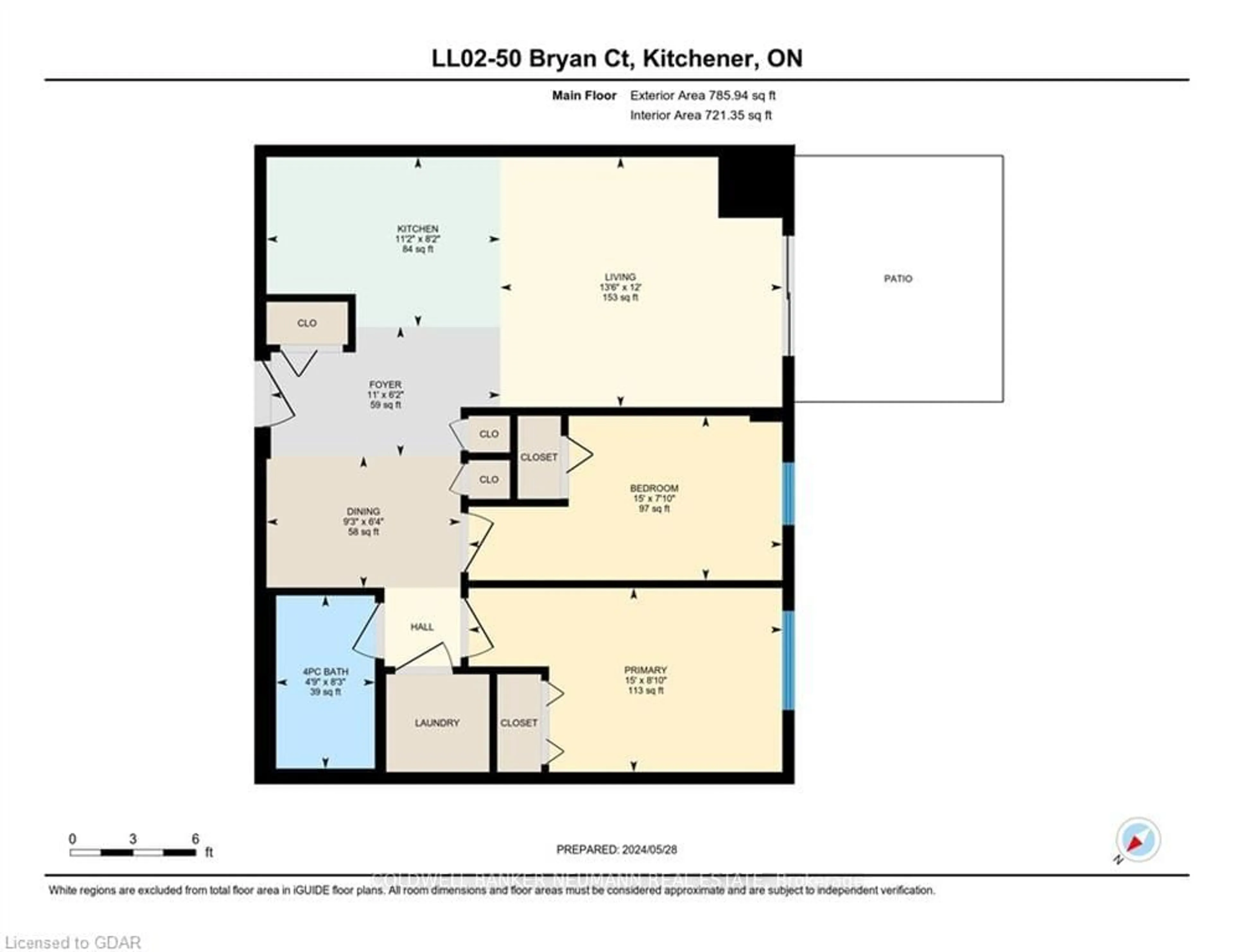 Floor plan for 50 Bryan Crt #LL02, Kitchener Ontario N2A 4N4