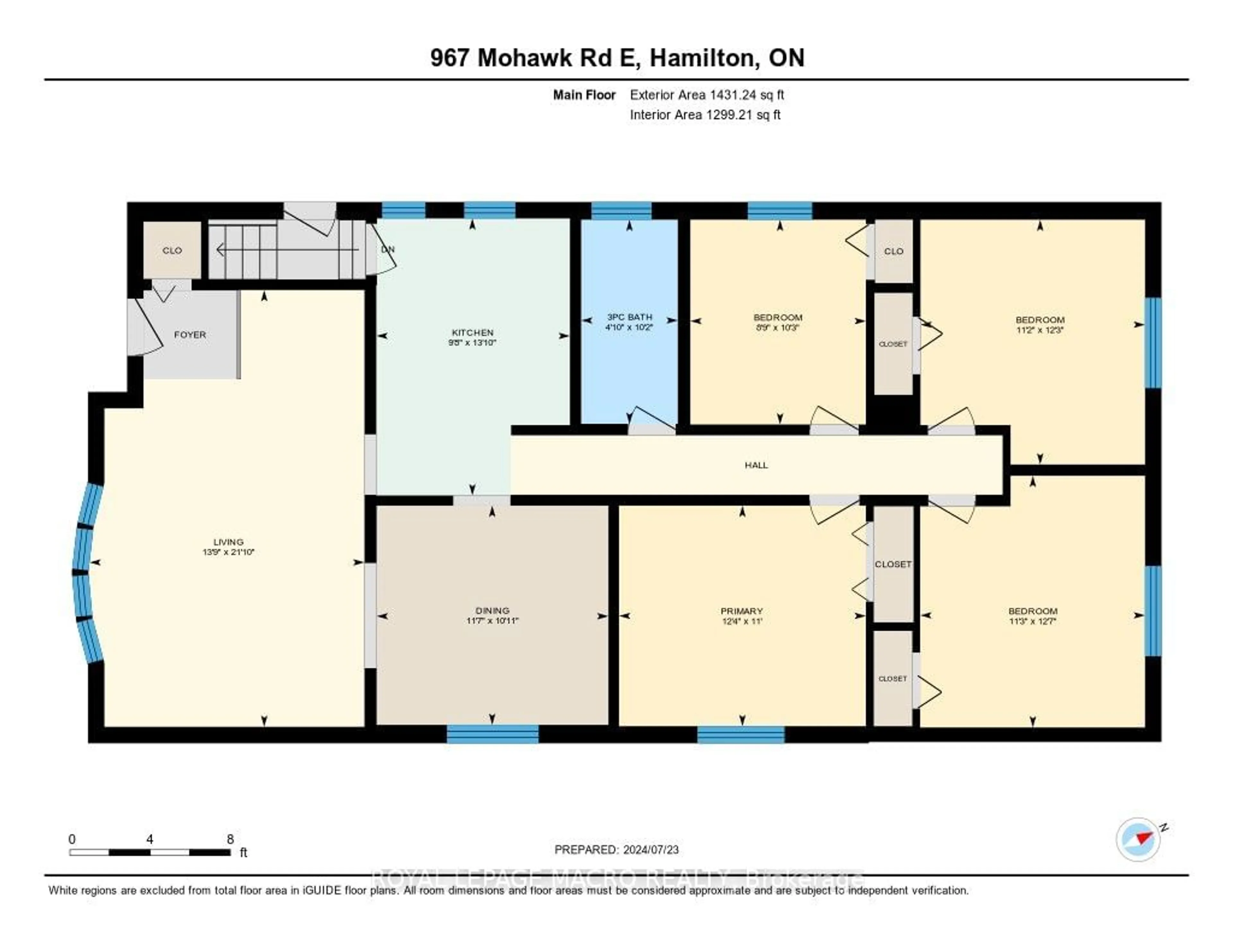 Floor plan for 967 Mohawk Rd, Hamilton Ontario L8T 2R9