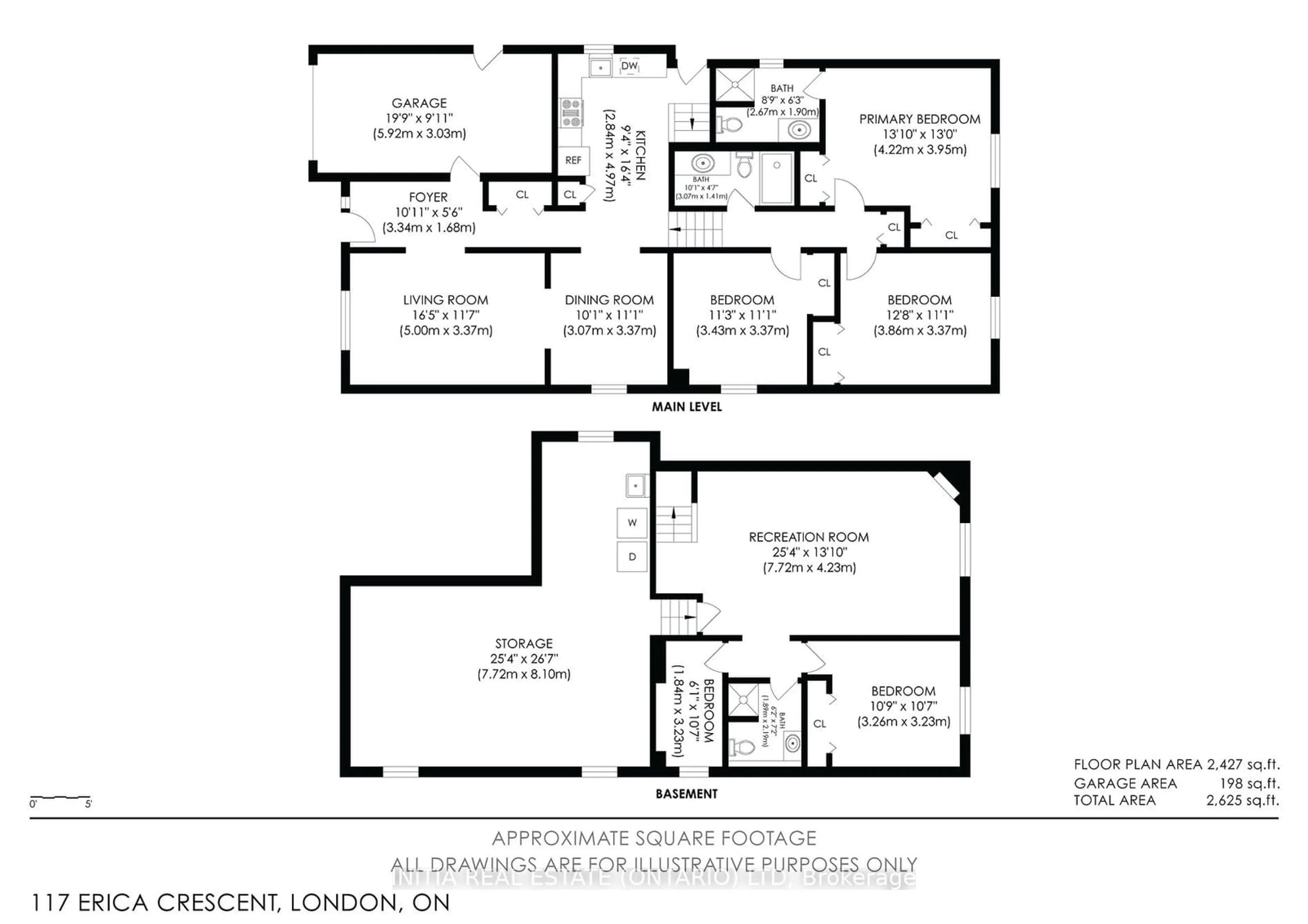 Floor plan for 117 Erica Cres, London Ontario N6E 3P5