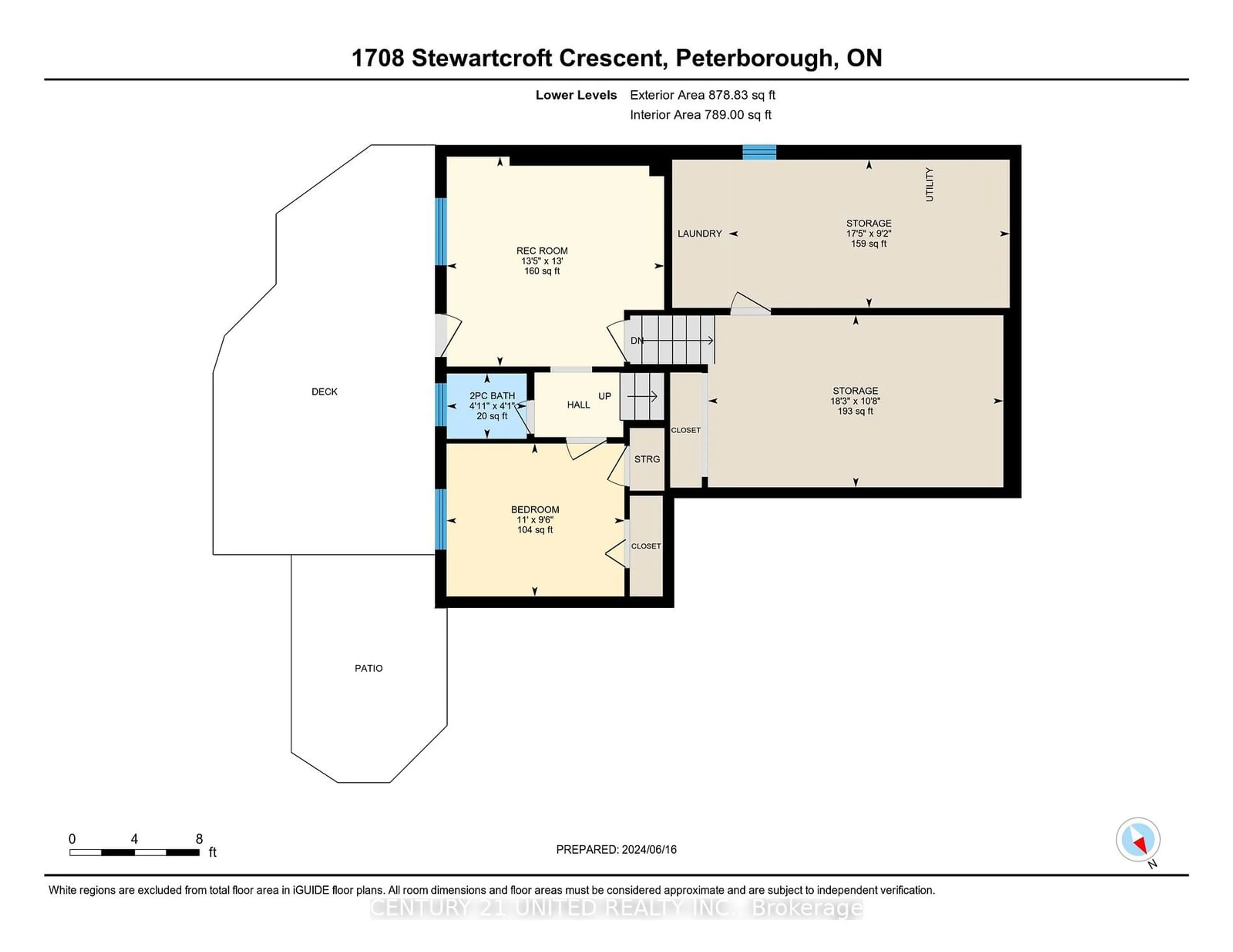 Floor plan for 1708 Stewartcroft Cres, Peterborough Ontario K9K 1J9