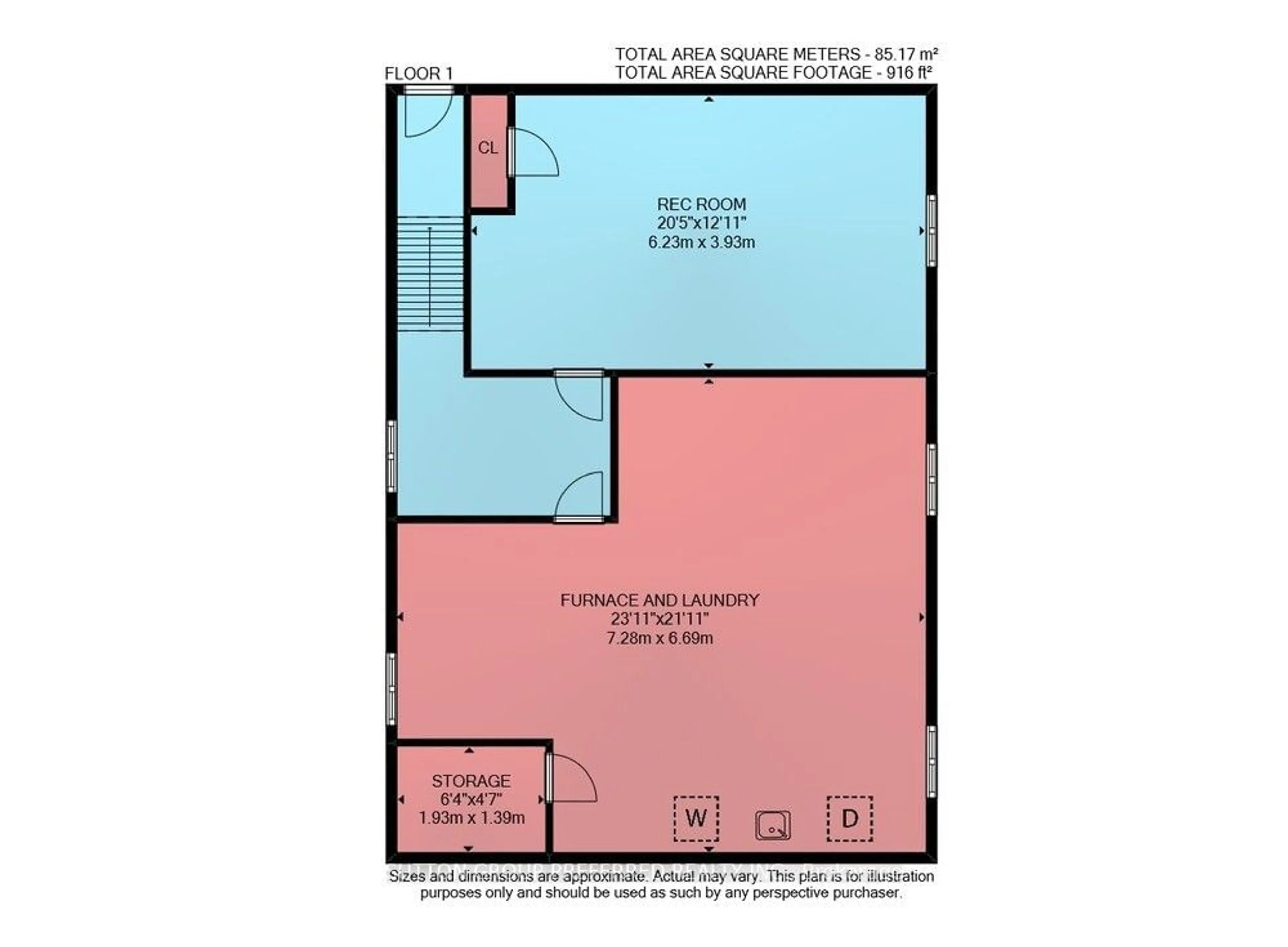 Floor plan for 338 Vancouver St, London Ontario N5W 4S4