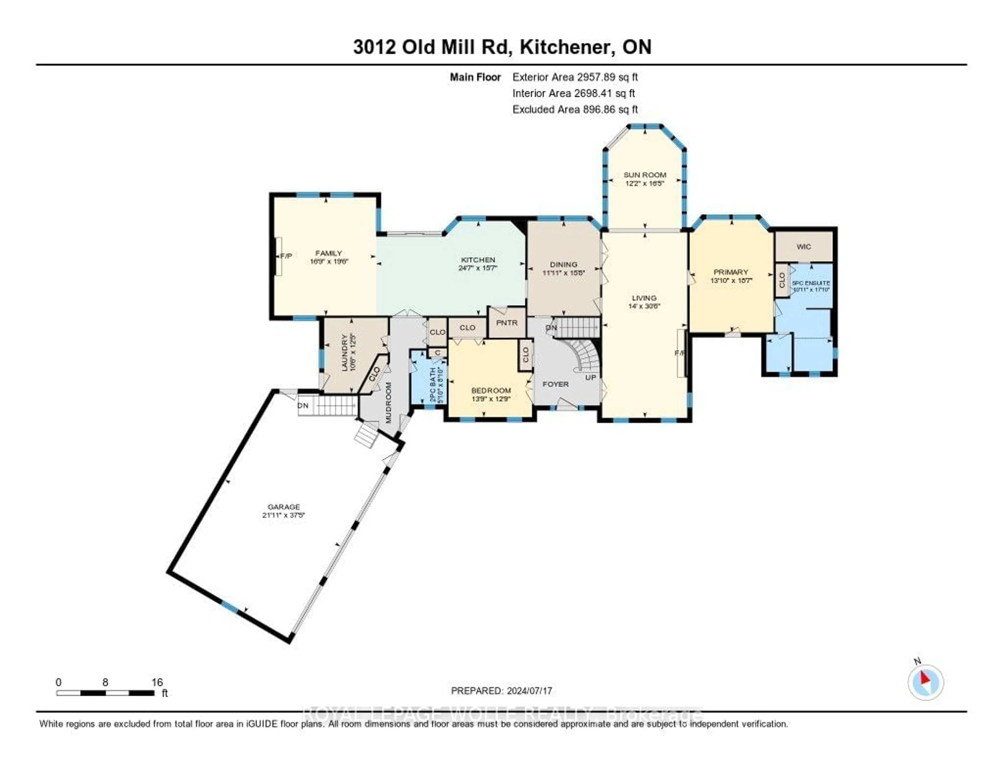 Floor plan for 3012 Old Mill Rd, Kitchener Ontario N2P 1E2