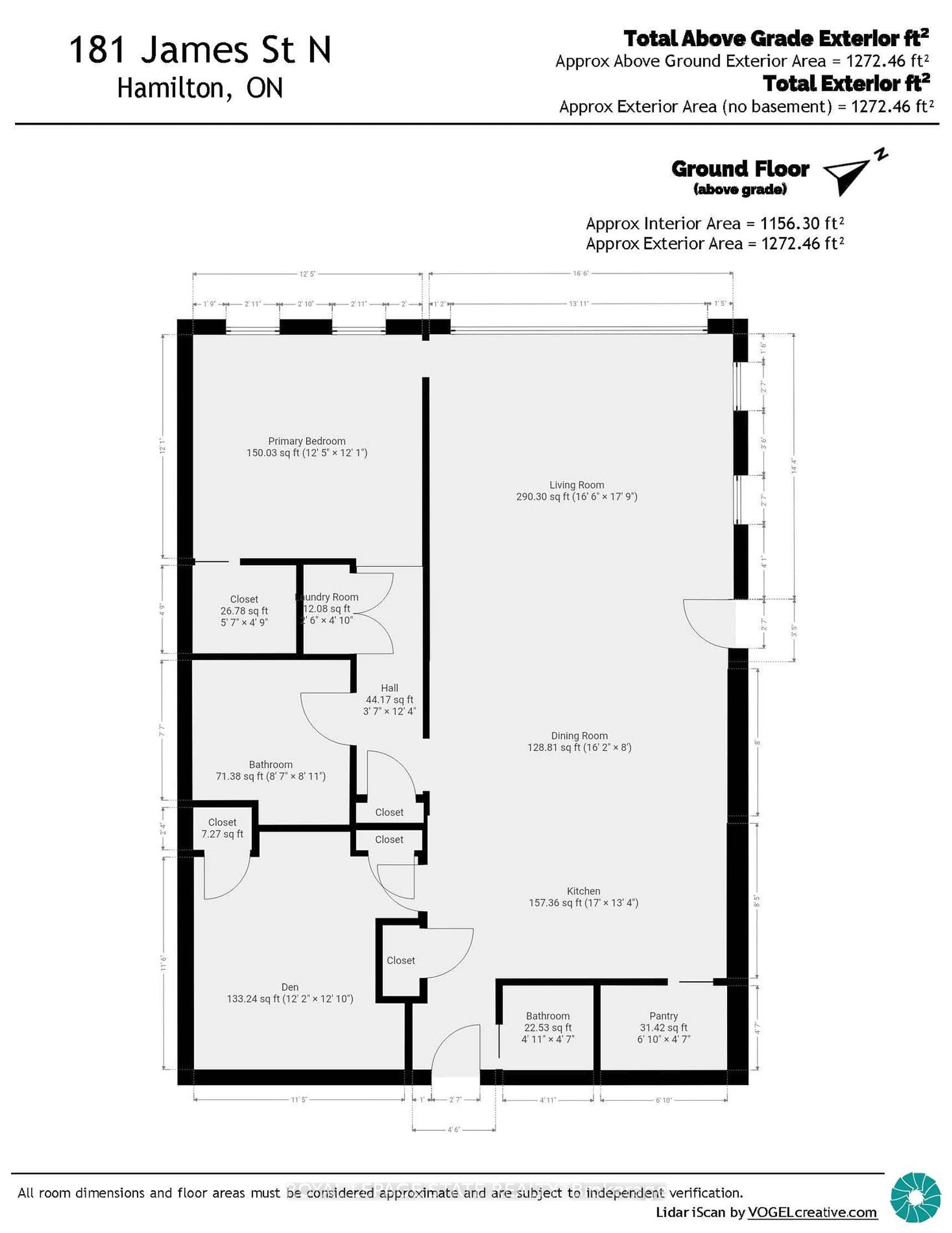 Floor plan for 181 James St #PH6, Hamilton Ontario L8P 2K9