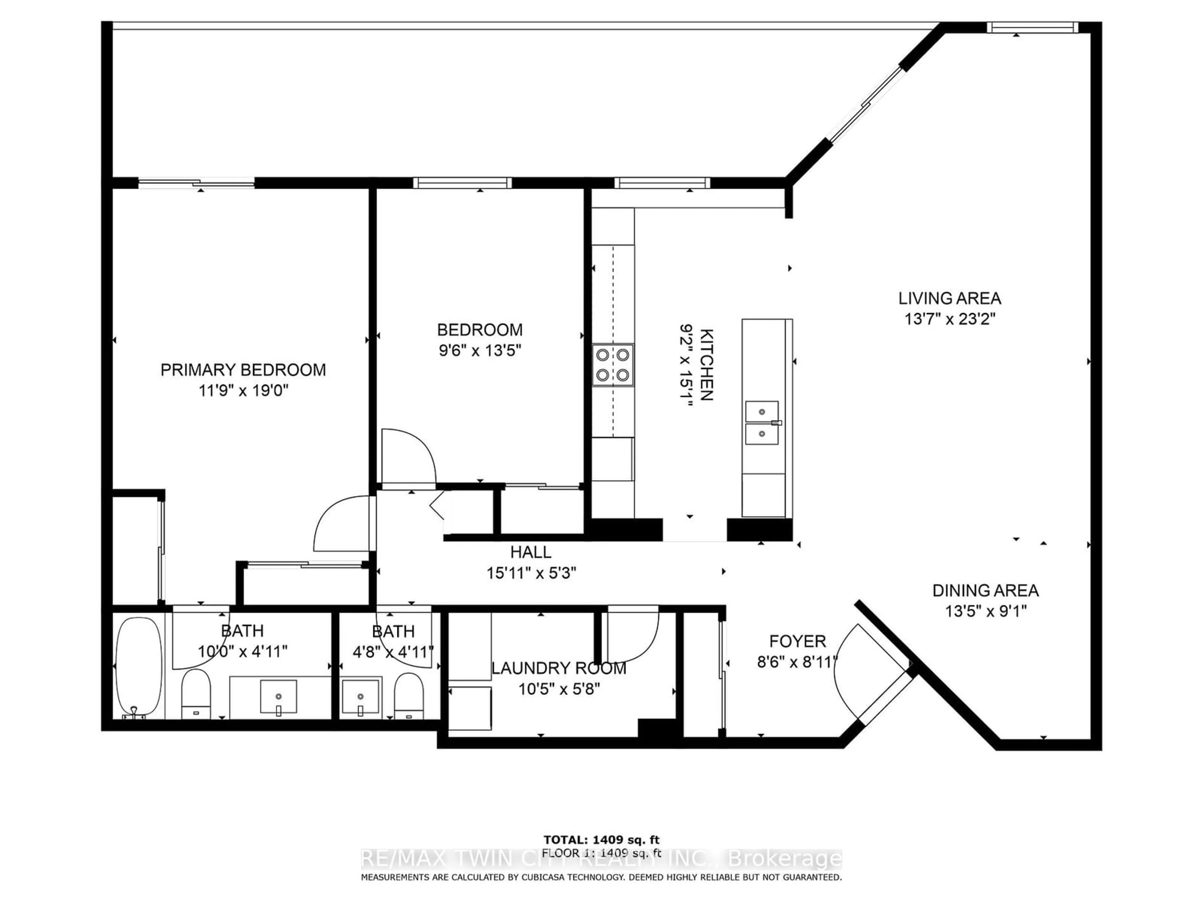 Floor plan for 35 BUTE St #206, North Dumfries Ontario N0B 1E0