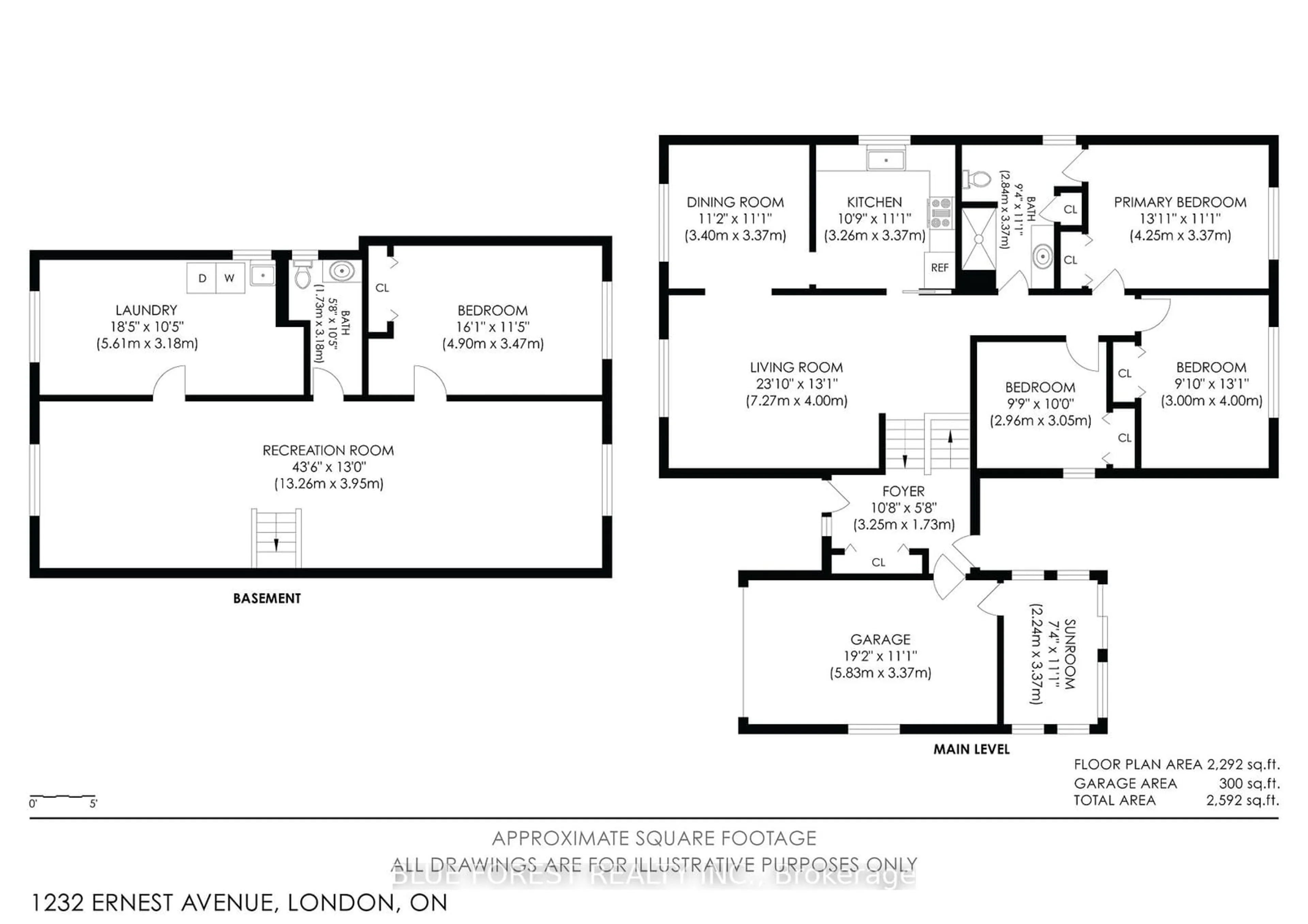 Floor plan for 1232 Ernest Ave, London Ontario N6E 2B7
