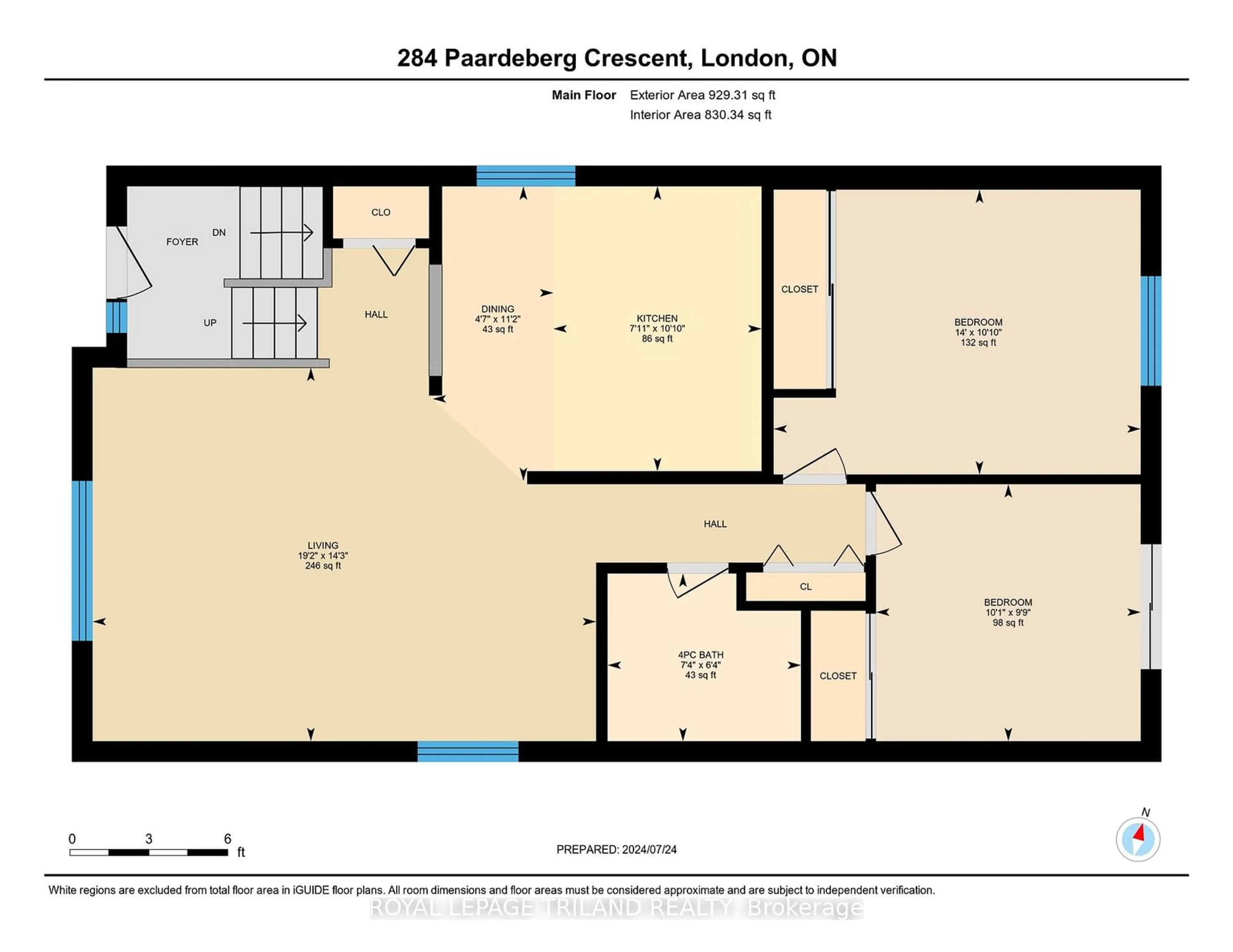 Floor plan for 284 Paardeberg Cres, London Ontario N5Y 1B8