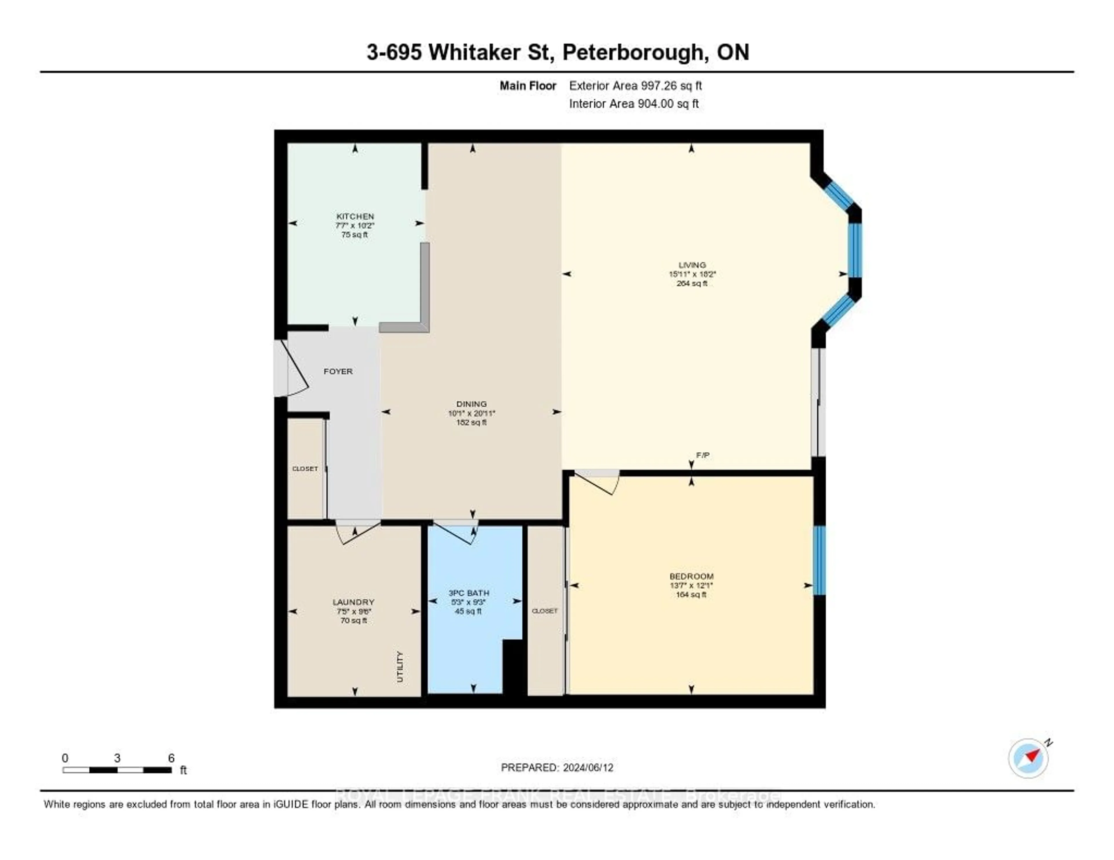 Floor plan for 695 Whitaker St #3, Peterborough Ontario K9H 7K3