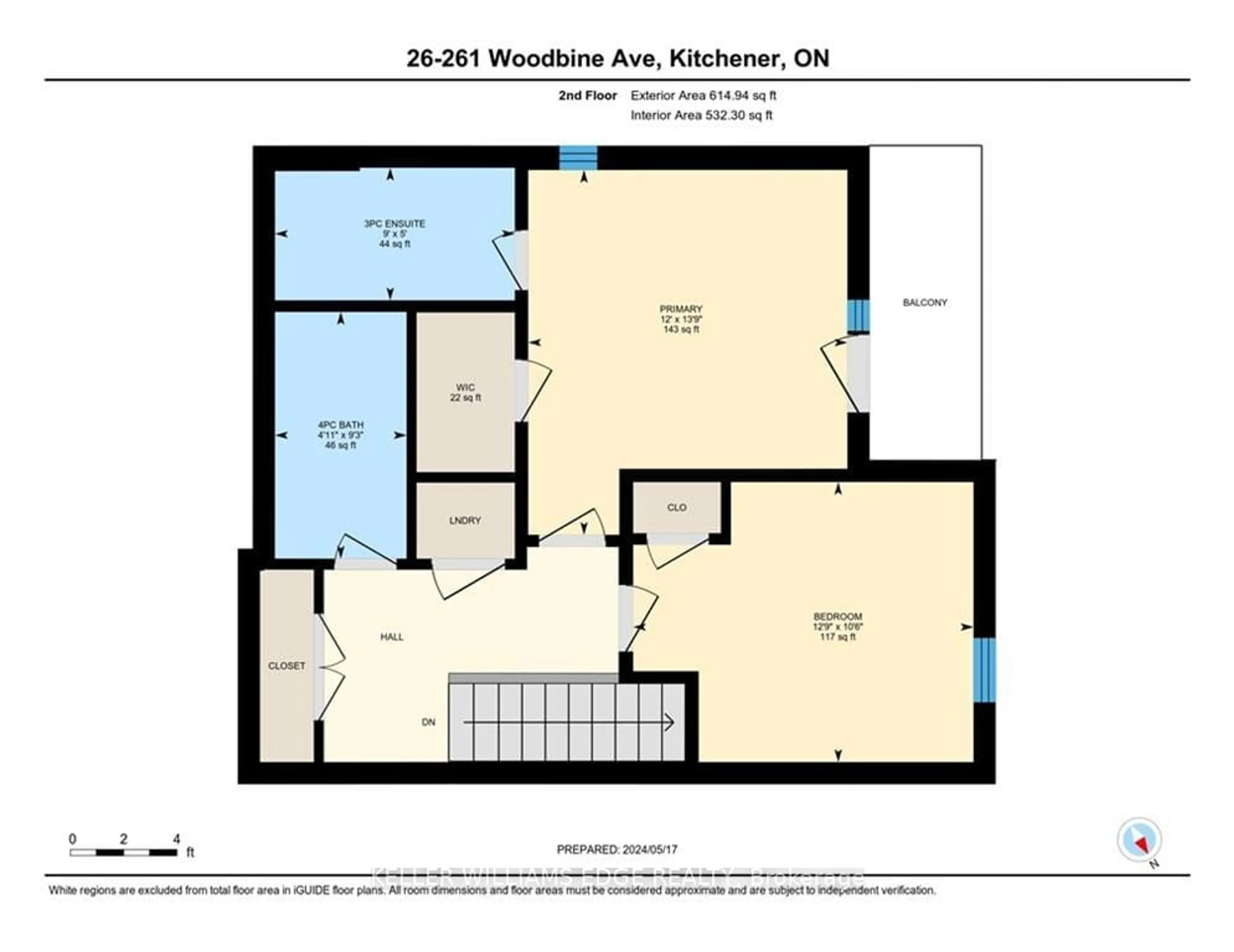 Floor plan for 261 Woodbine Ave #26, Kitchener Ontario N2R 0S7