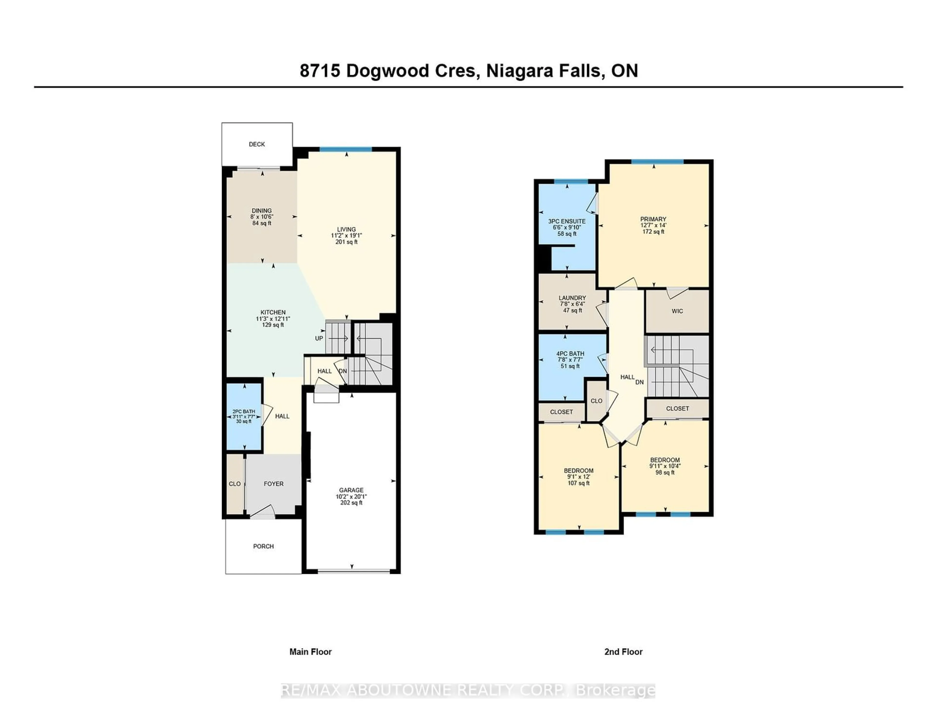 Floor plan for 8715 Dogwood Cres, Niagara Falls Ontario L2H 2Y6