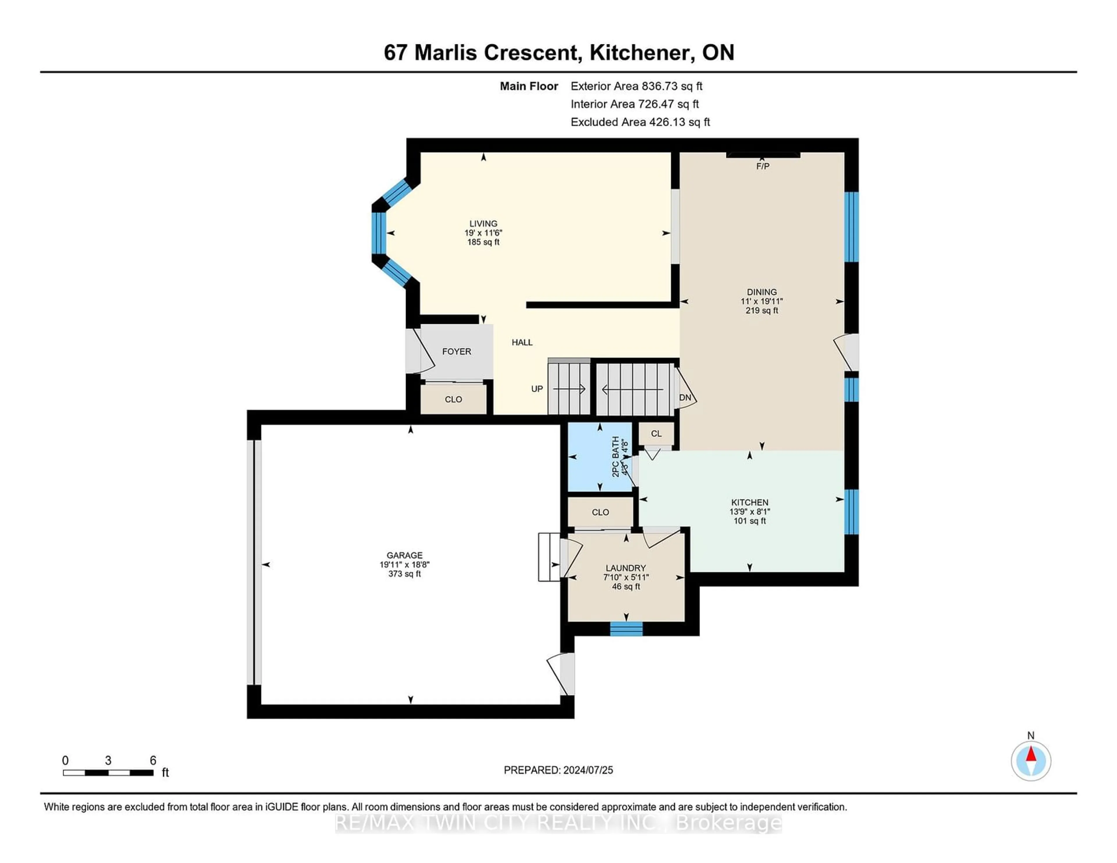 Floor plan for 67 Marlis Cres, Kitchener Ontario N2E 3K6