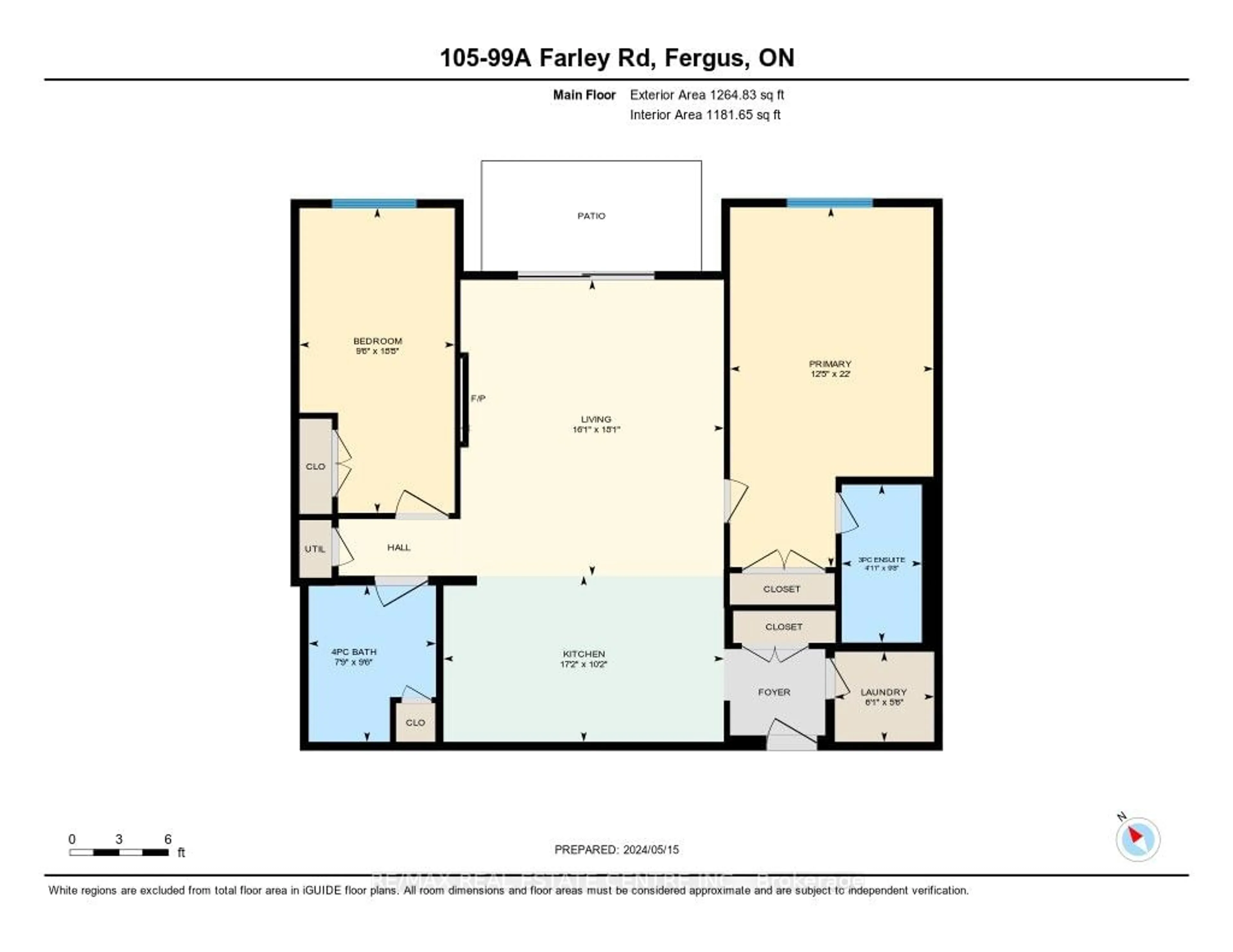 Floor plan for 99A Farley Rd #105, Centre Wellington Ontario N1M 0J9