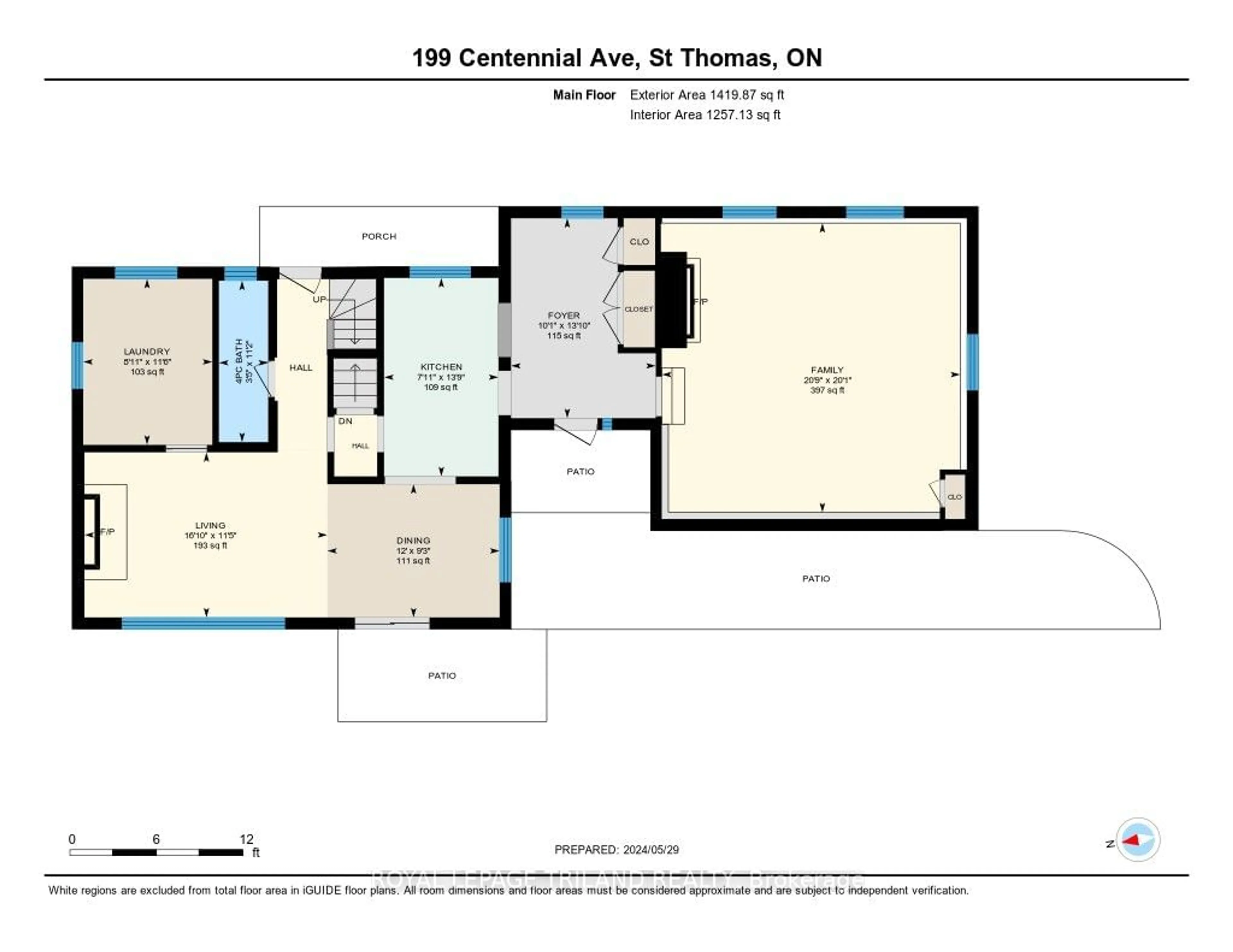 Floor plan for 199 Centennial Ave, St. Thomas Ontario N5R 5B3