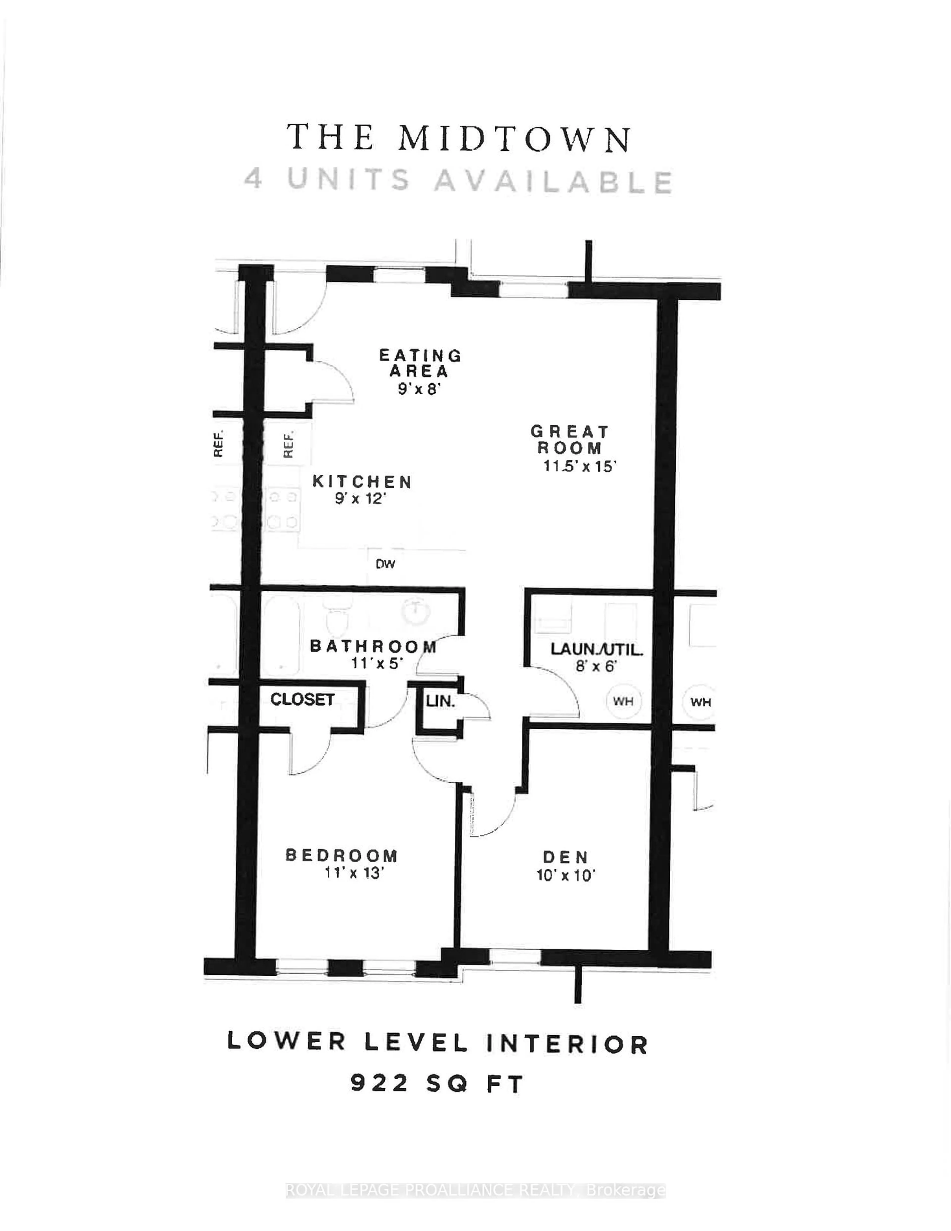 Floor plan for 448 Drewery Rd #703, Cobourg Ontario K9A 1K8