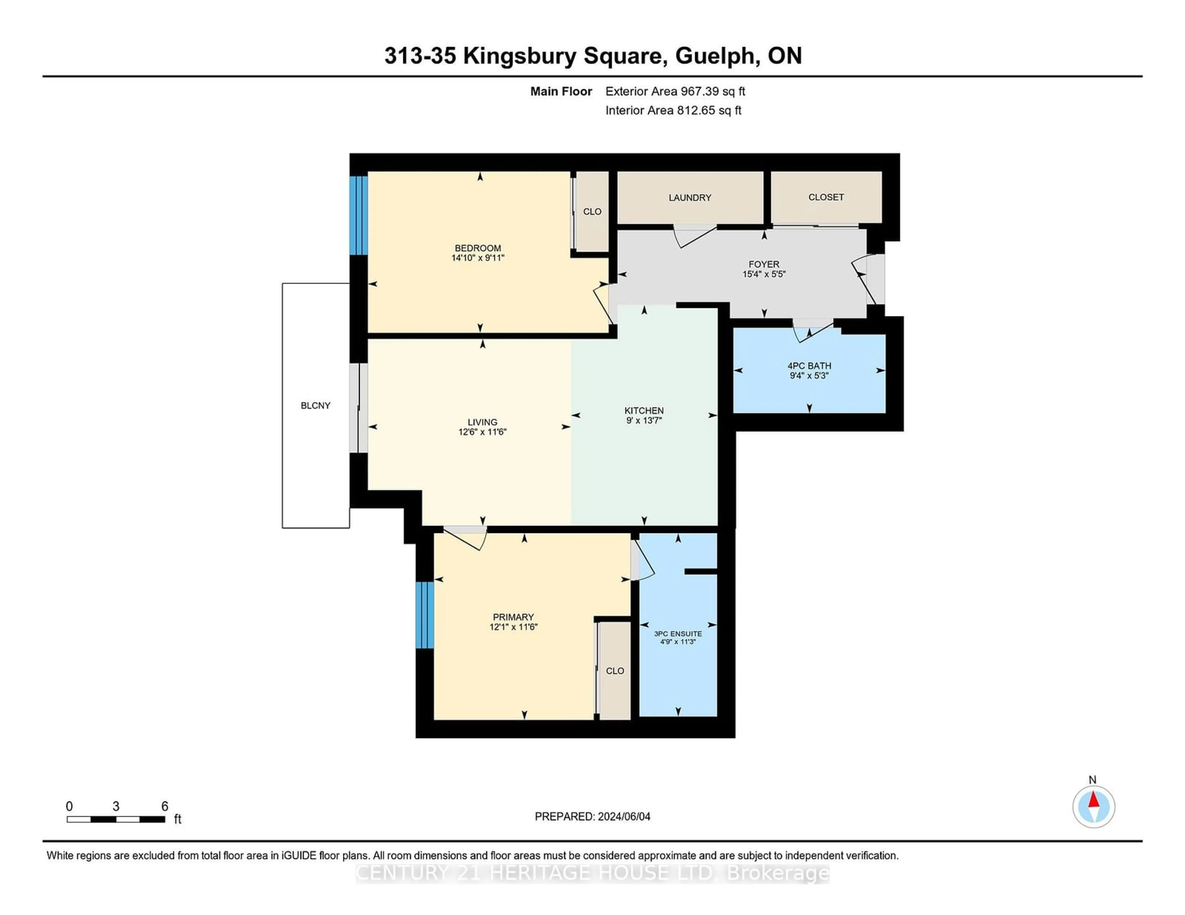 Floor plan for 35 Kingsbury Sq #313, Guelph Ontario N1L 1C3