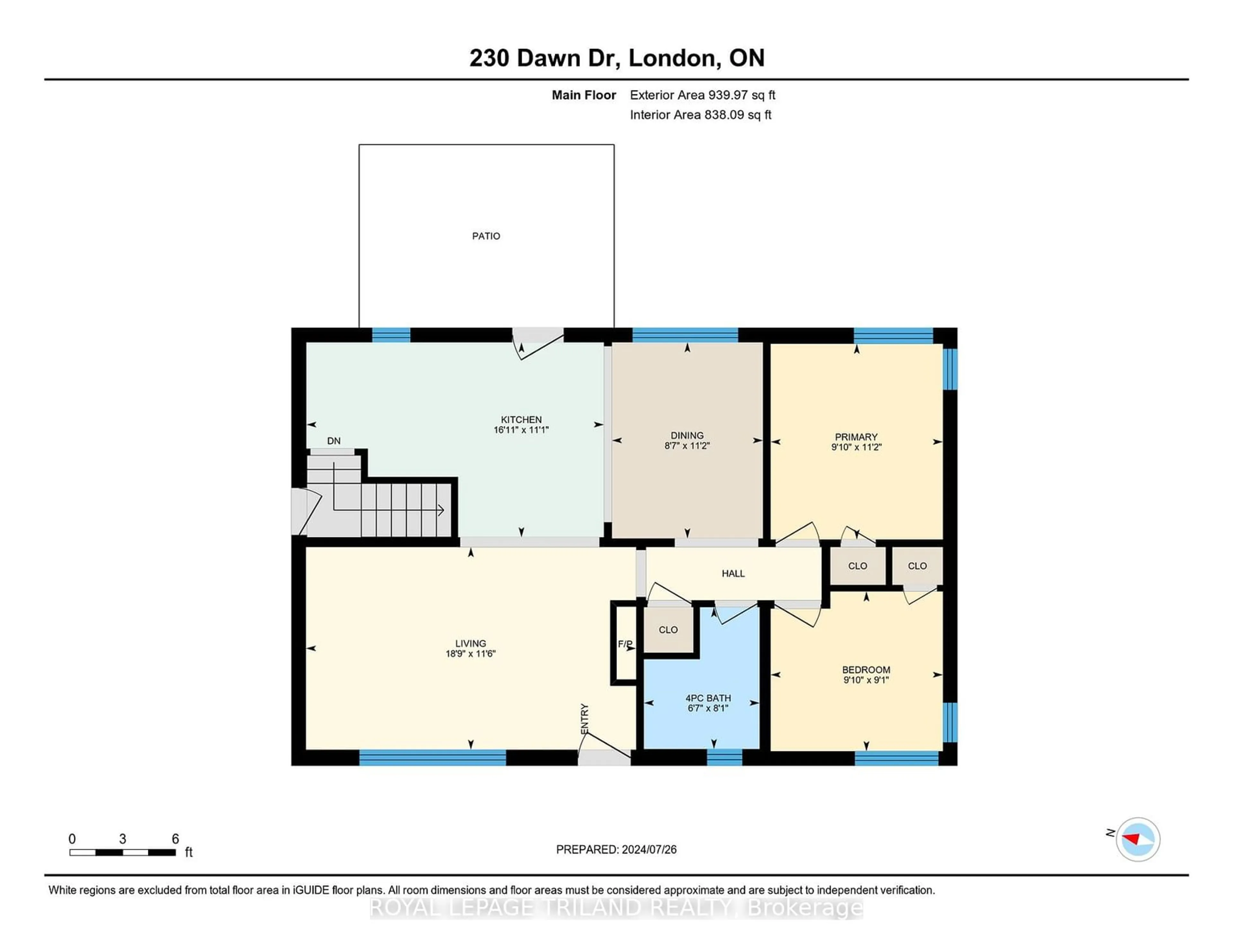 Floor plan for 230 Dawn Dr, London Ontario N5W 4X1