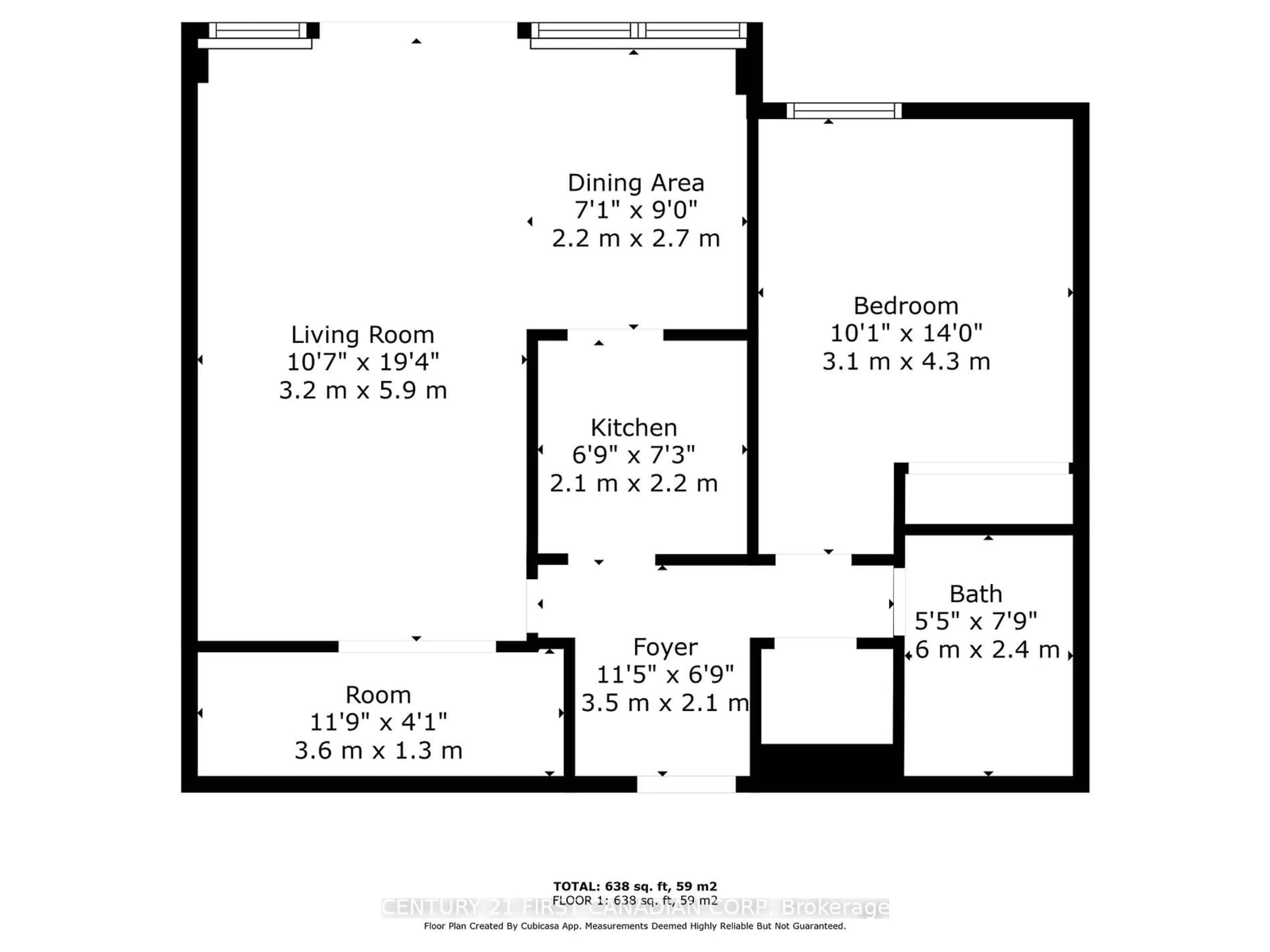 Floor plan for 1447 Huron St #114, London Ontario N5V 2E6