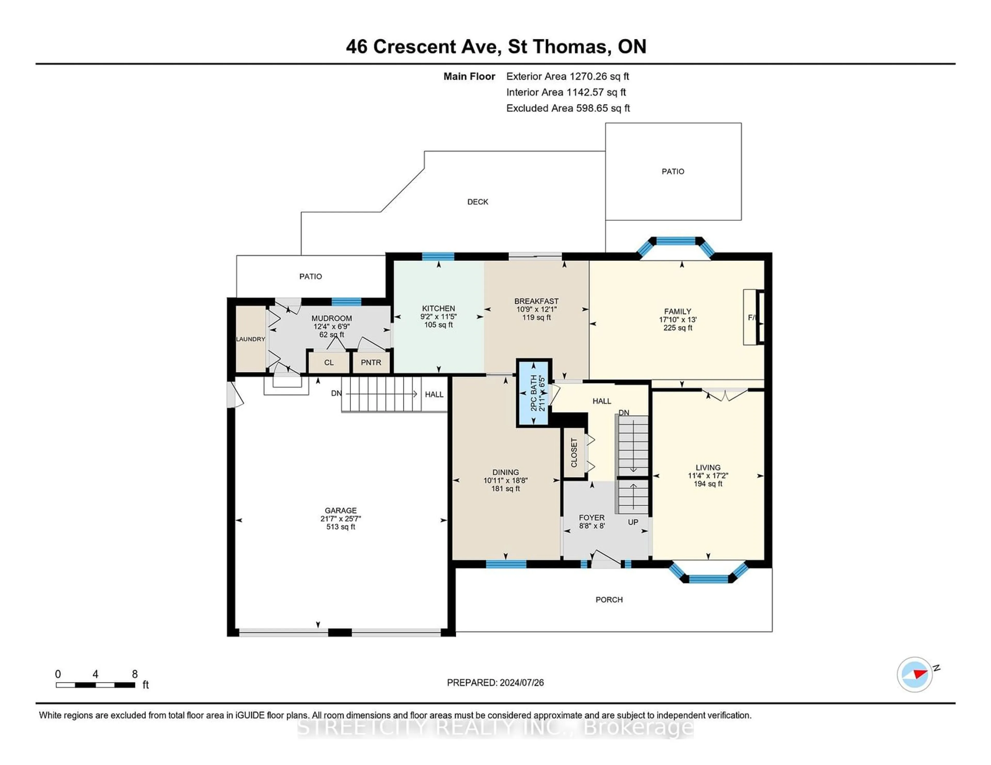 Floor plan for 46 Crescent Ave, Central Elgin Ontario N5P 2K3