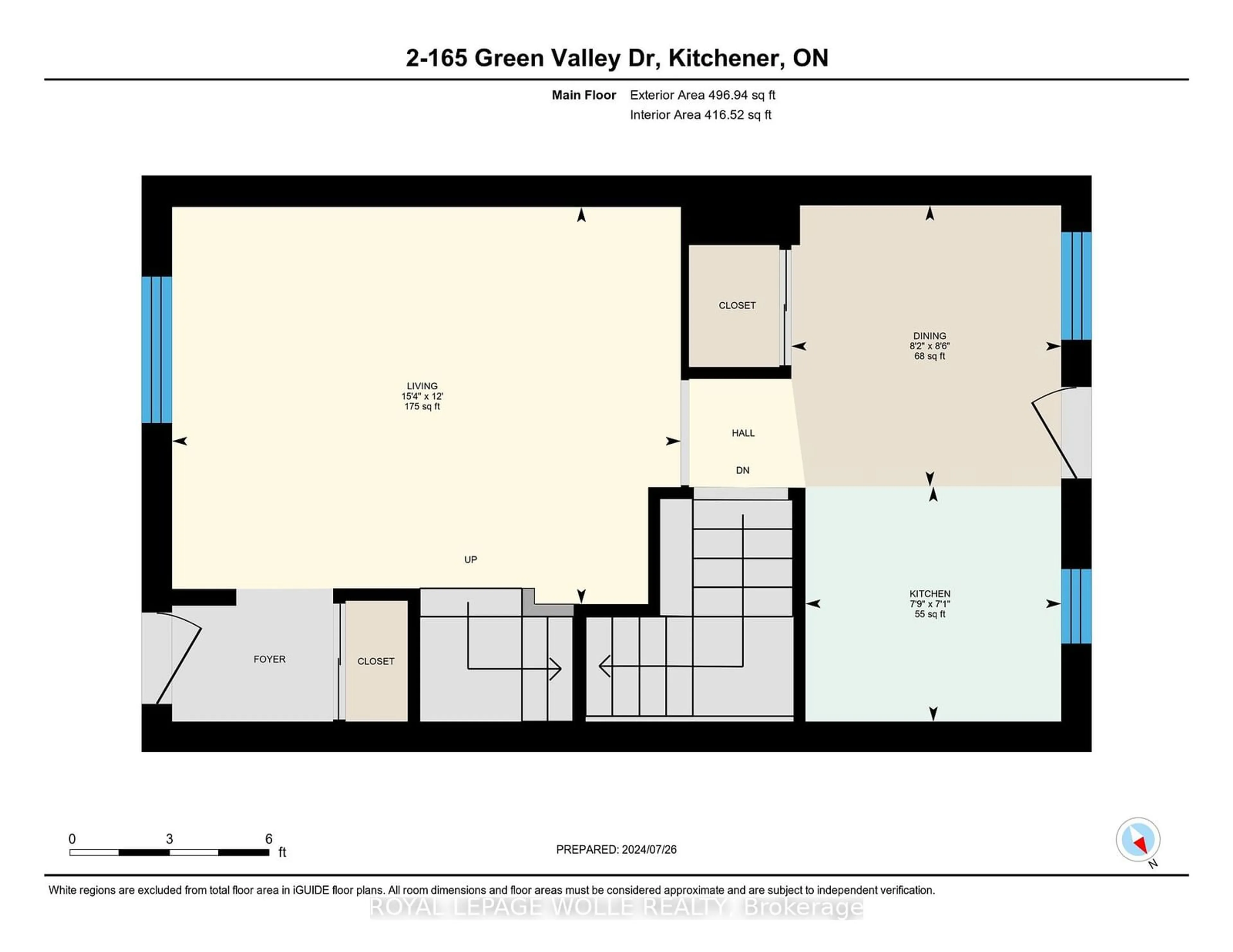 Floor plan for 165 Green Valley Dr #2, Waterloo Ontario N2P 1K3