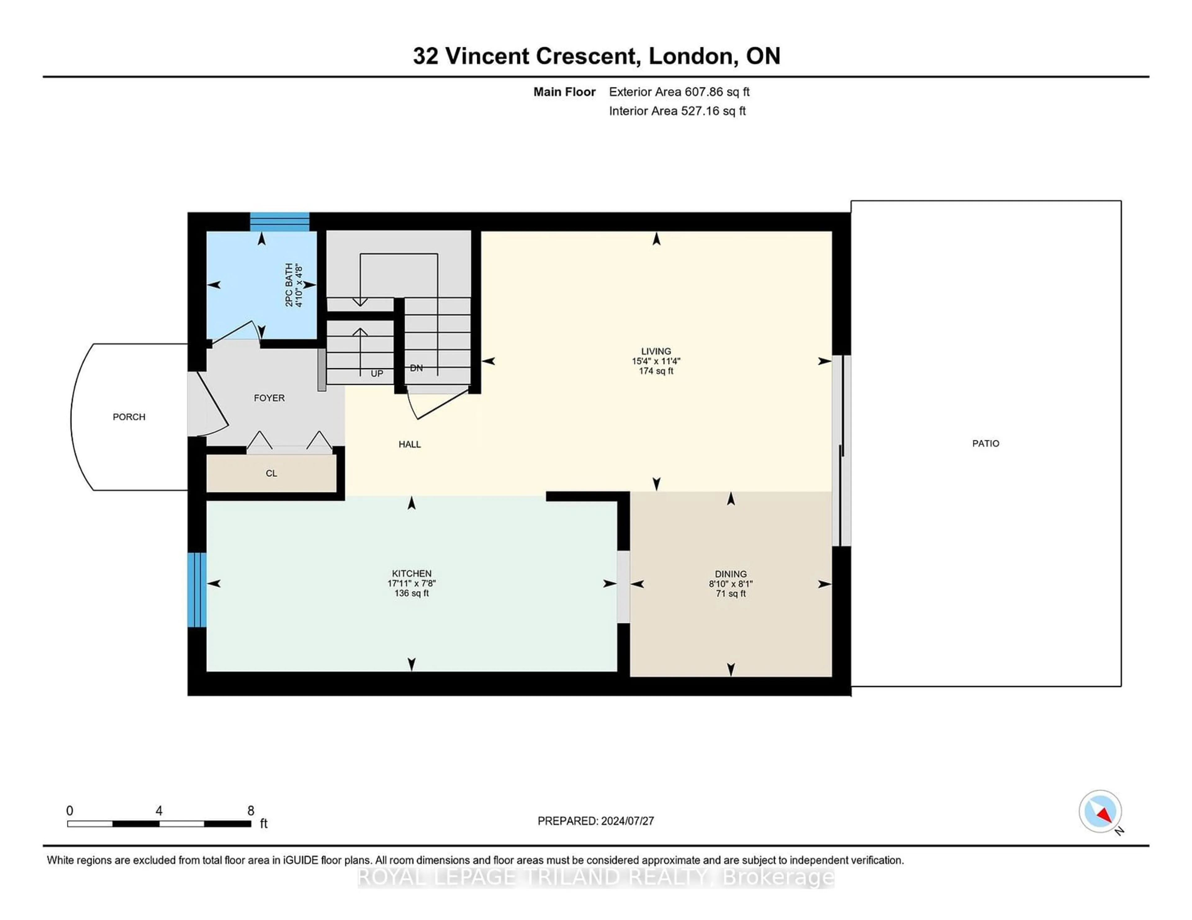 Floor plan for 32 Vincent Cres, London Ontario N6C 4X8