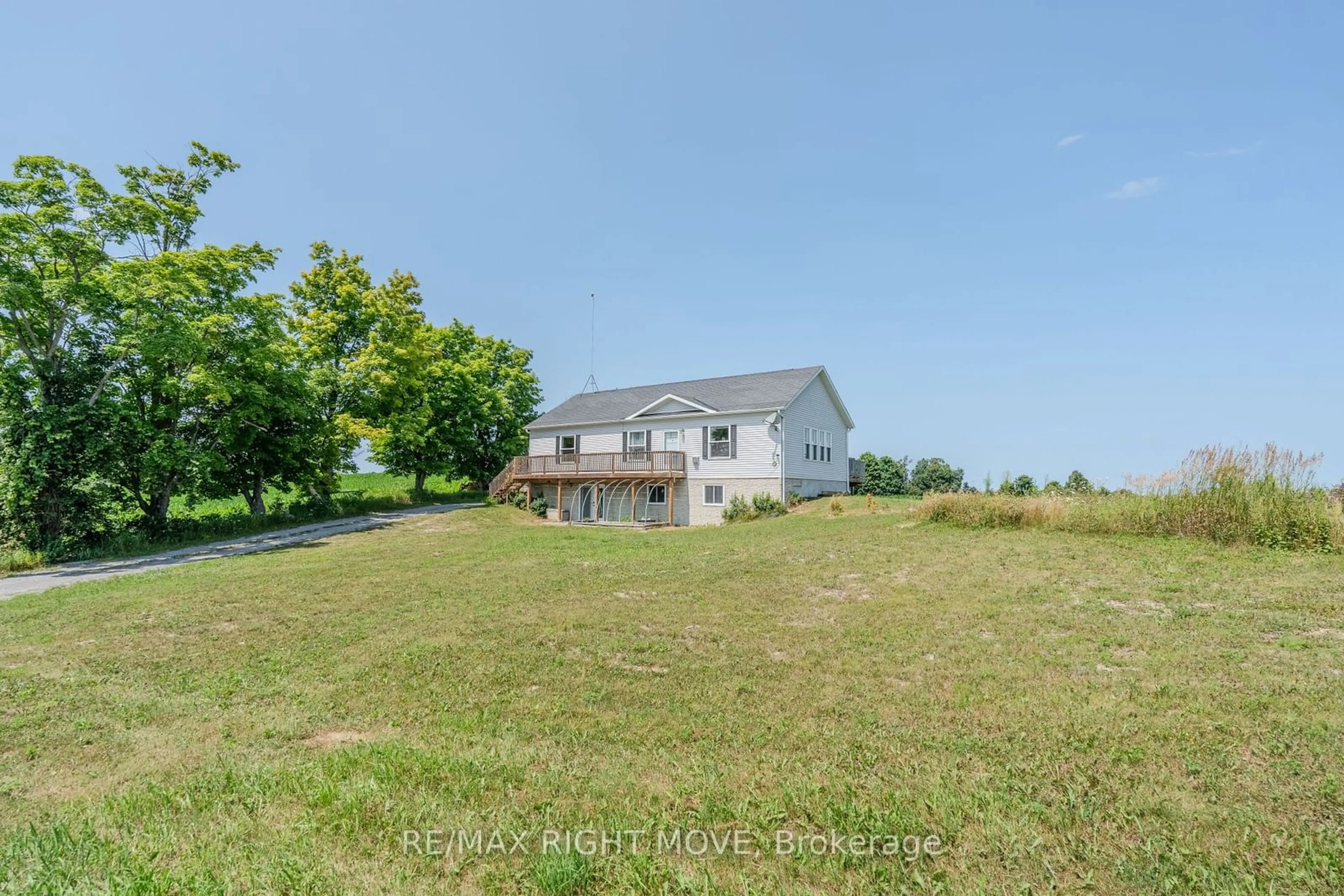 Frontside or backside of a home, the fenced backyard for 315 somerville 3rd conc, Kawartha Lakes Ontario K0M 1M0