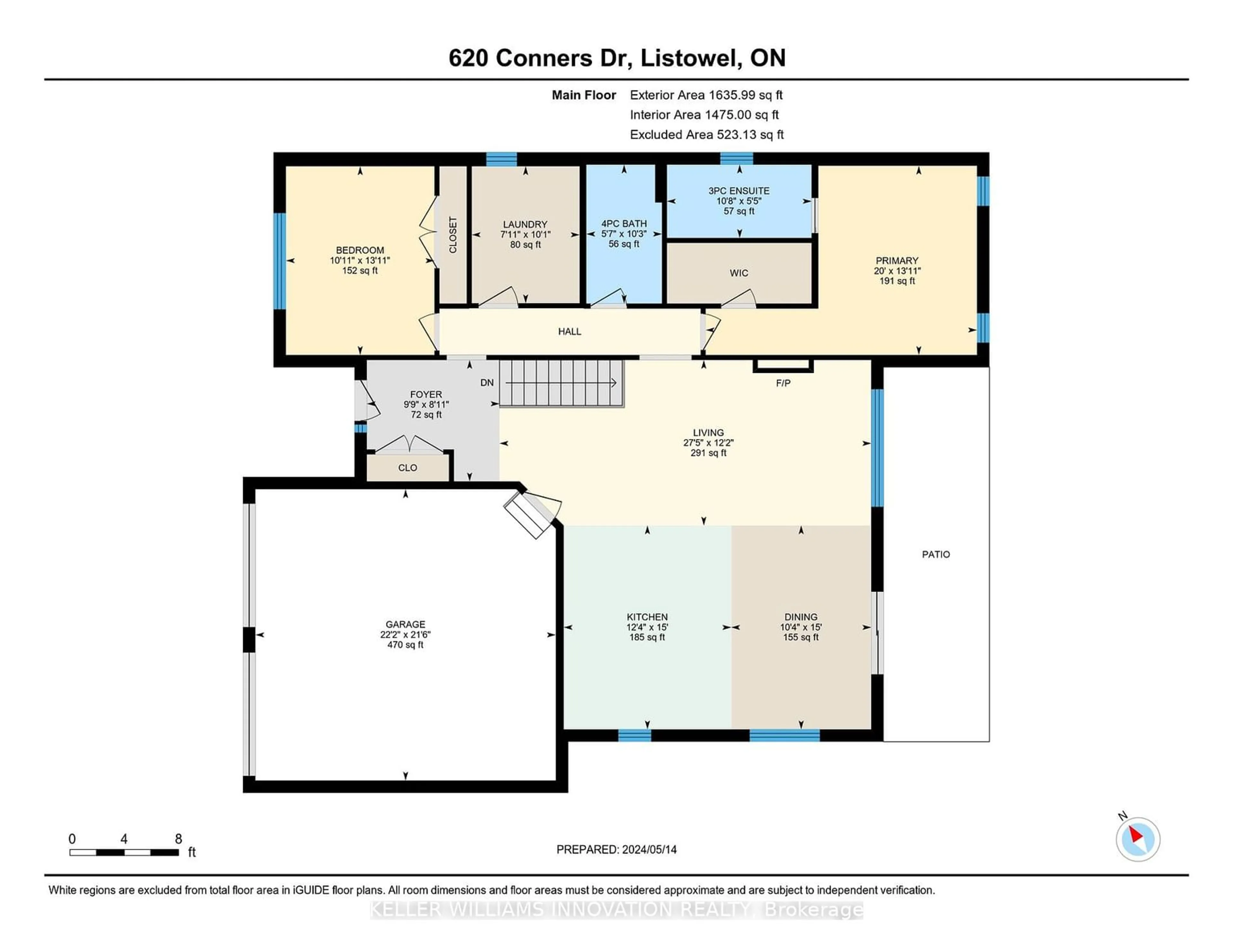 Floor plan for 620 Conners Dr, North Perth Ontario N4W 0J3