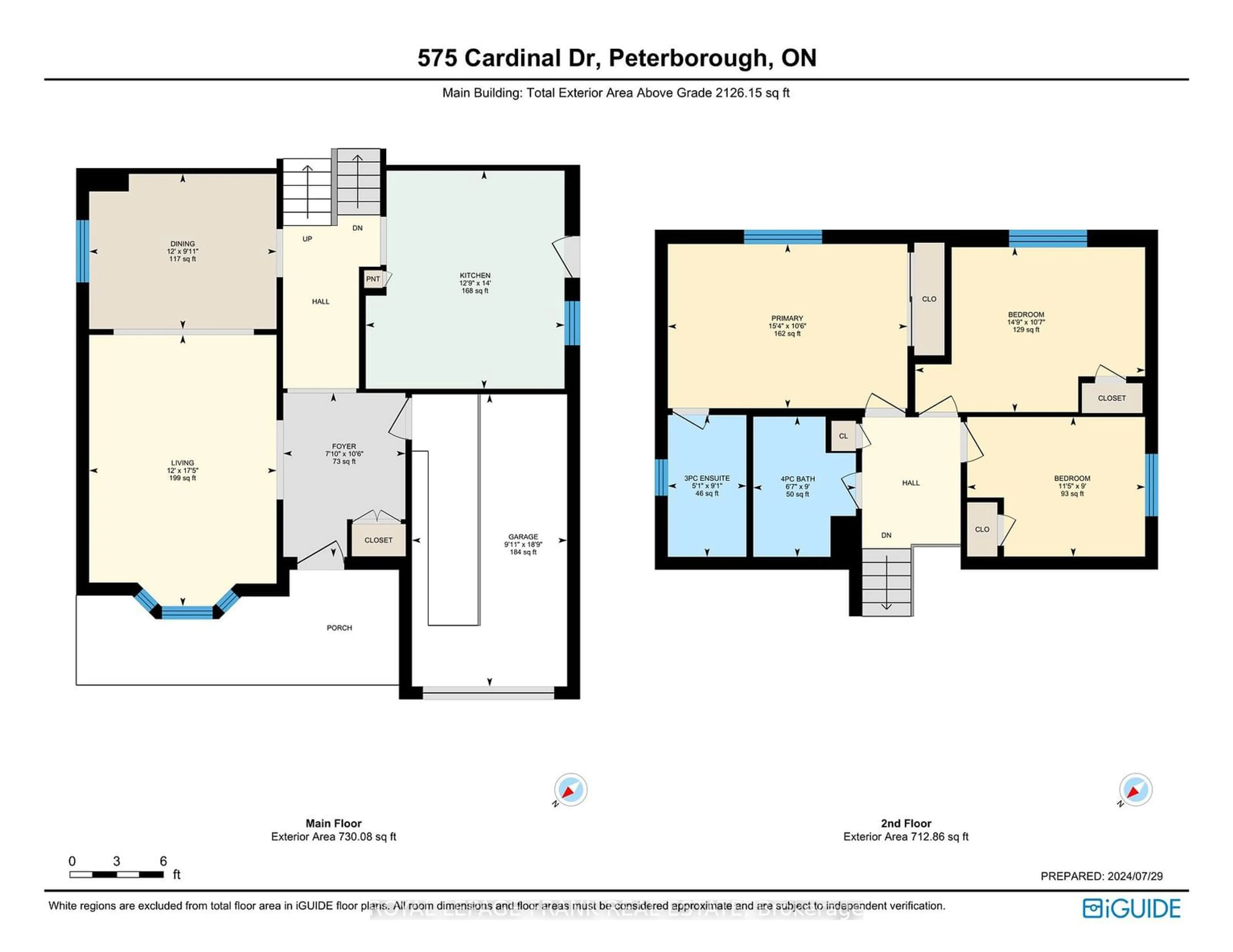 Floor plan for 575 Cardinal Dr, Peterborough Ontario K9L 1X8