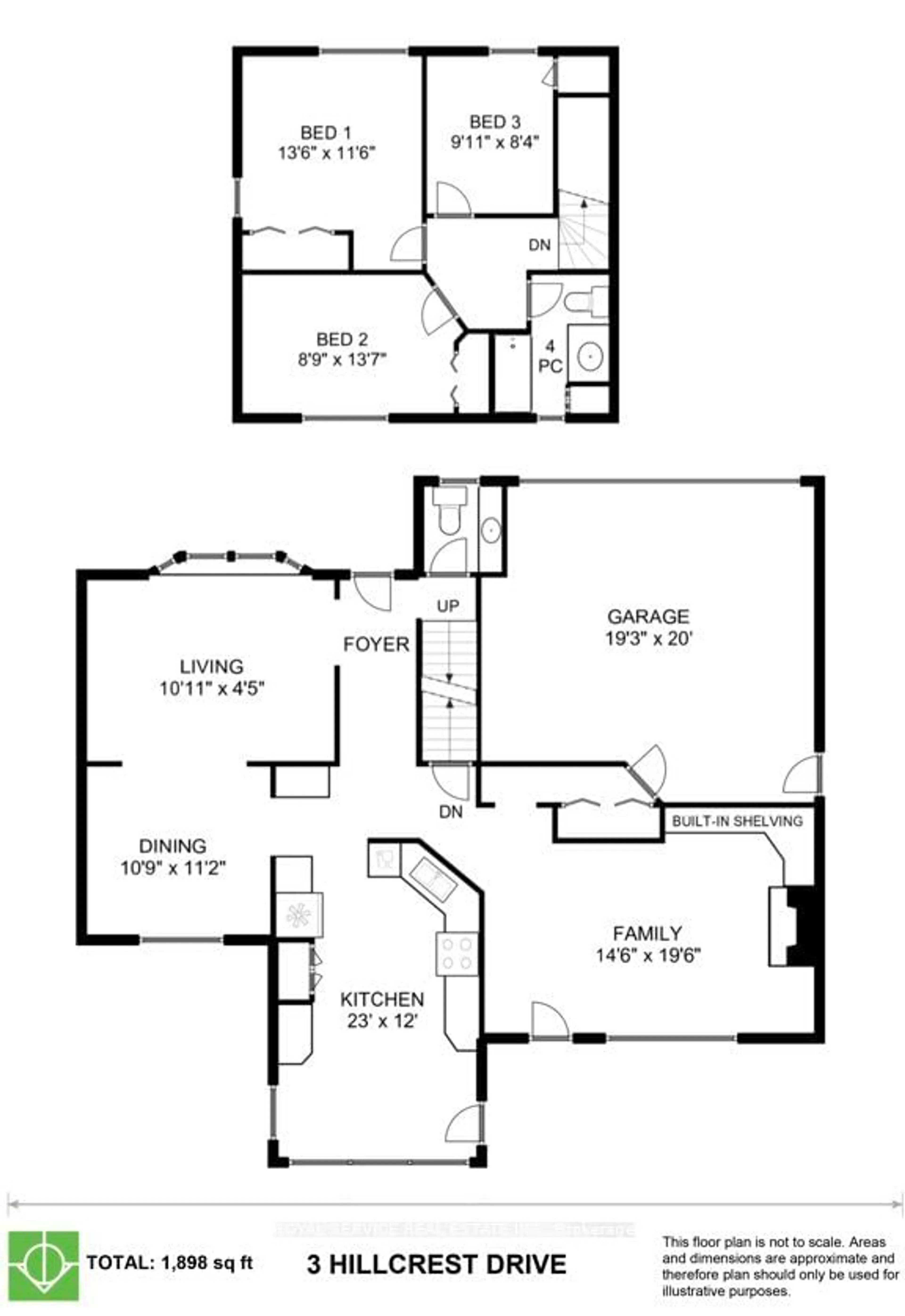 Floor plan for 3 Hillcrest Dr, Port Hope Ontario L1A 1Z7