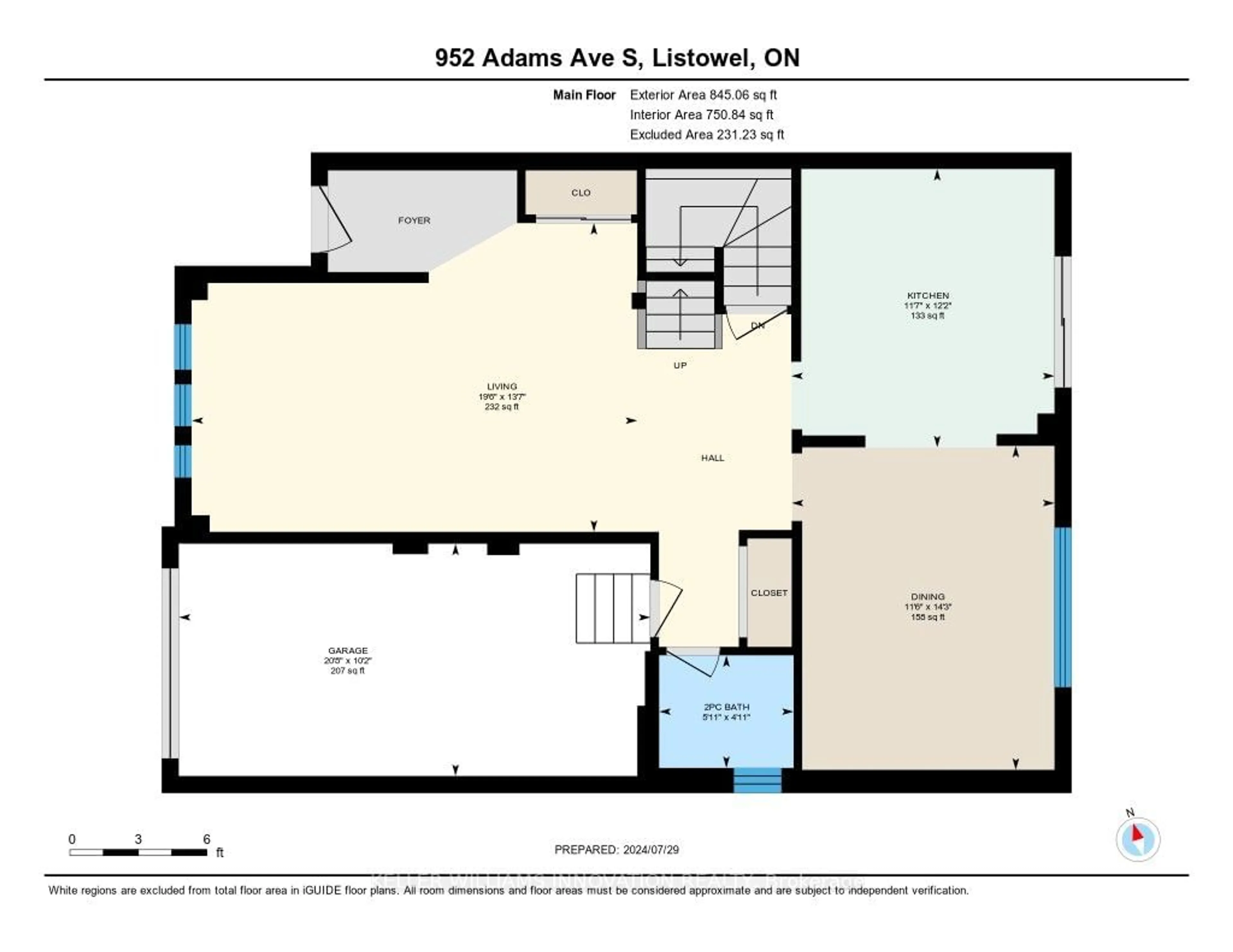 Floor plan for 952 Adams Ave, North Perth Ontario N4W 0E6