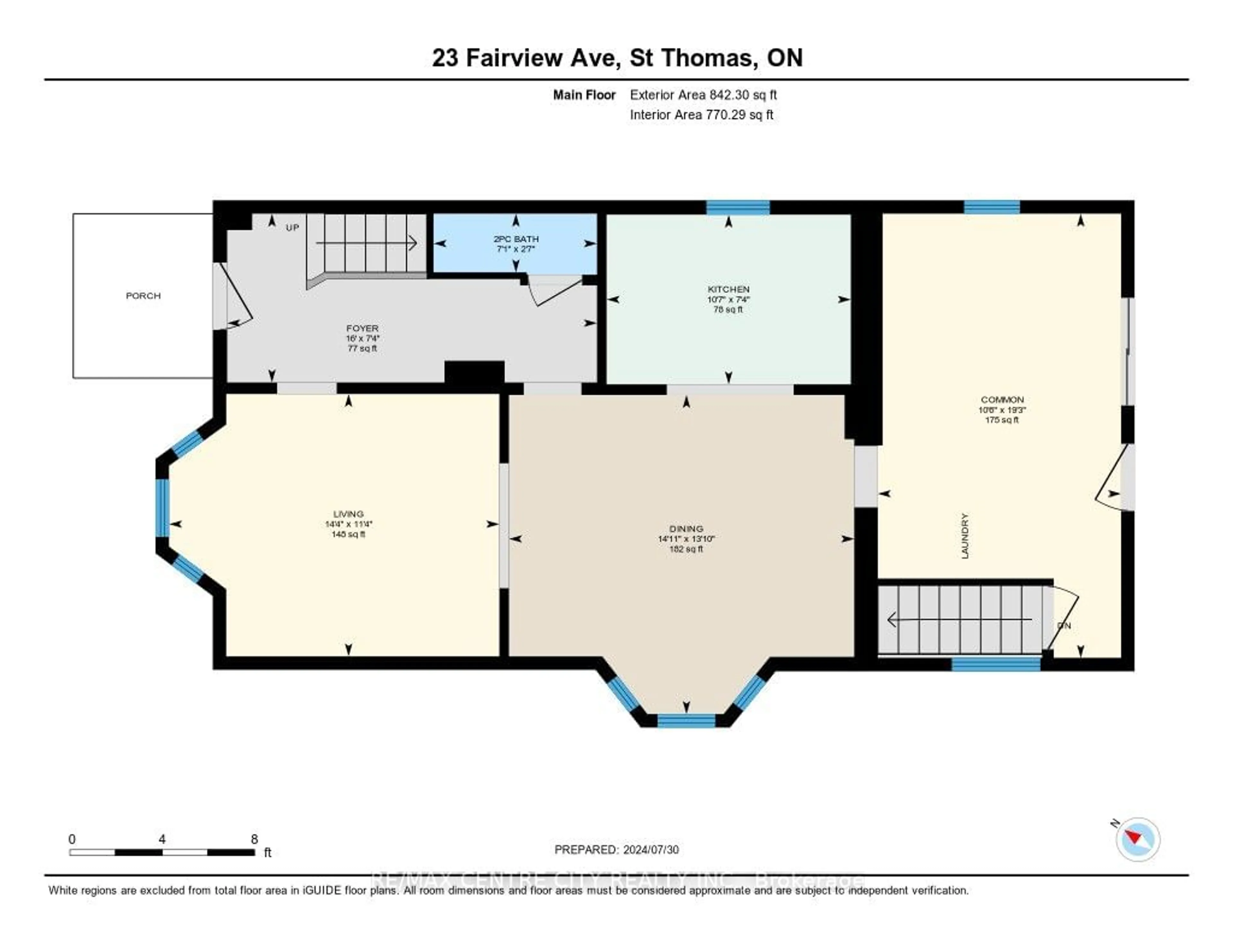 Floor plan for 23 Fairview Ave, St. Thomas Ontario N5R 4X2